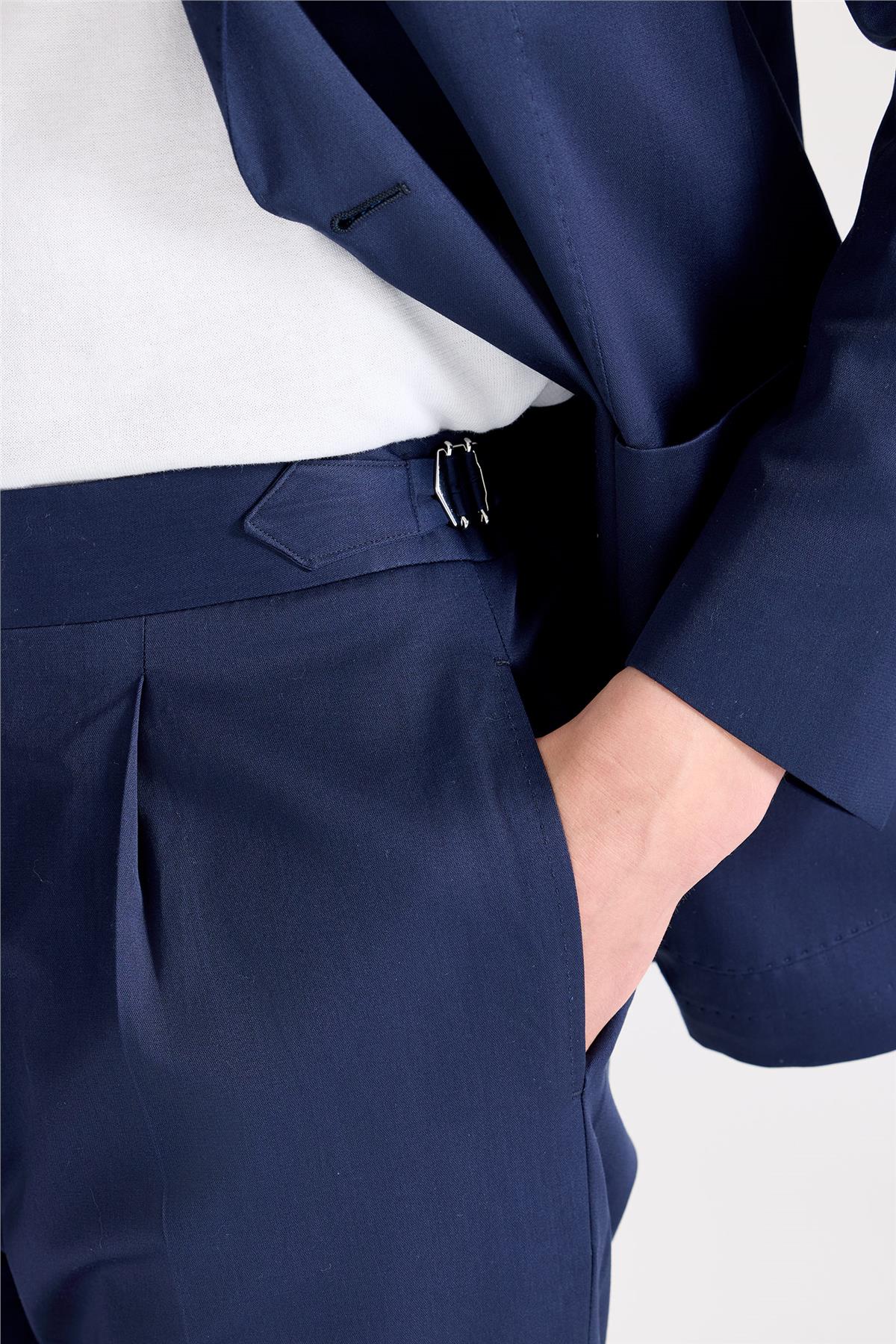 Lacivert Pamuk Takım Elbise