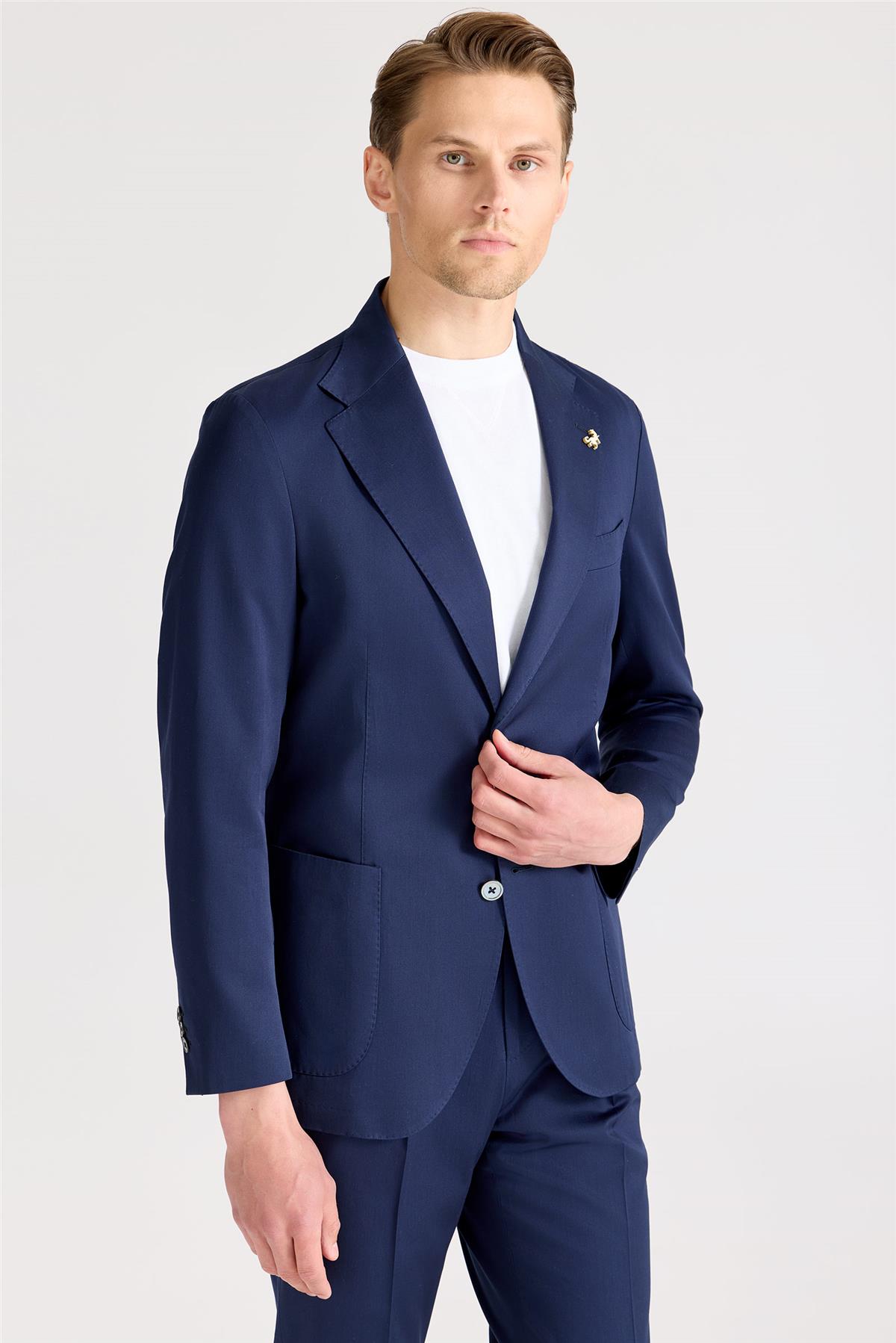 Lacivert Pamuk Takım Elbise