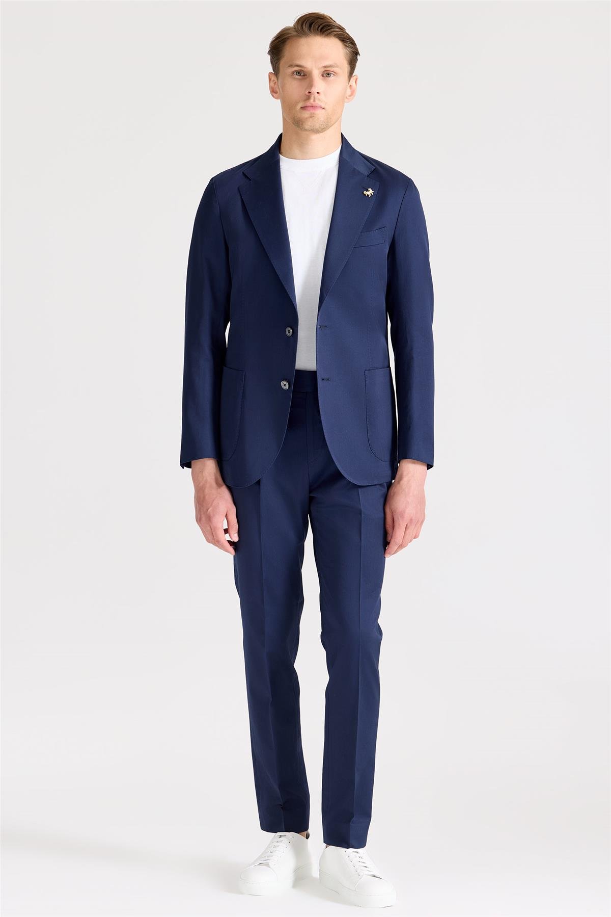 Lacivert Pamuk Takım Elbise