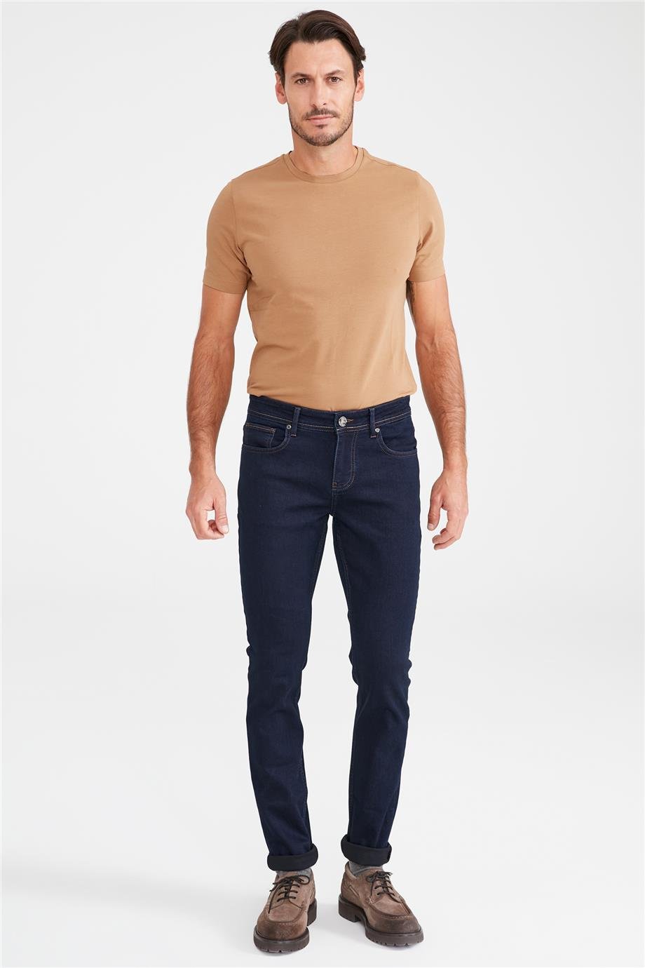 Lacivert Soft Denim Pantolon