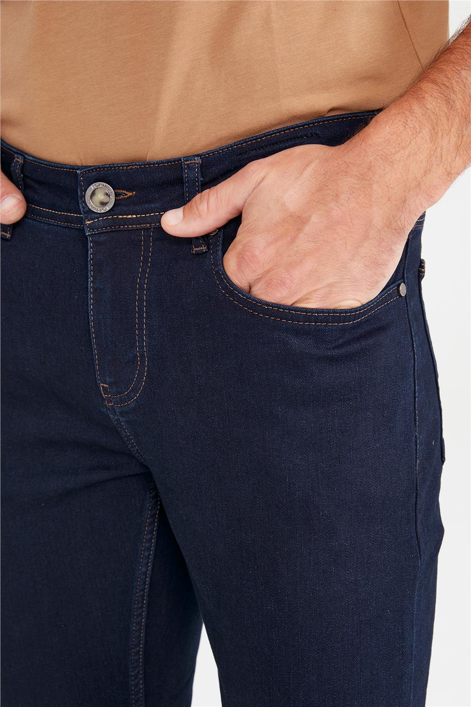 Lacivert Soft Denim Pantolon