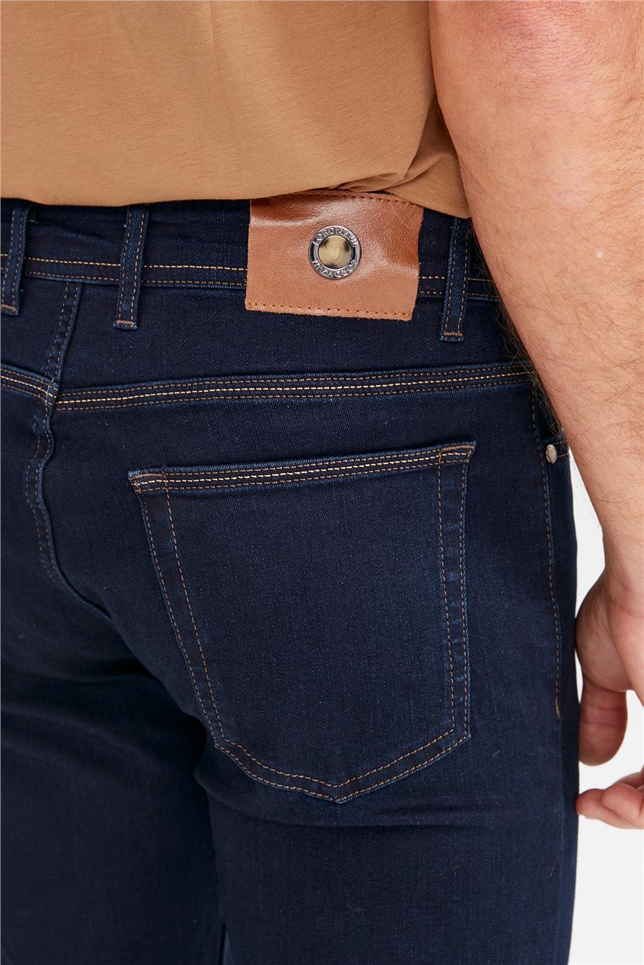 Lacivert Soft Denim Pantolon