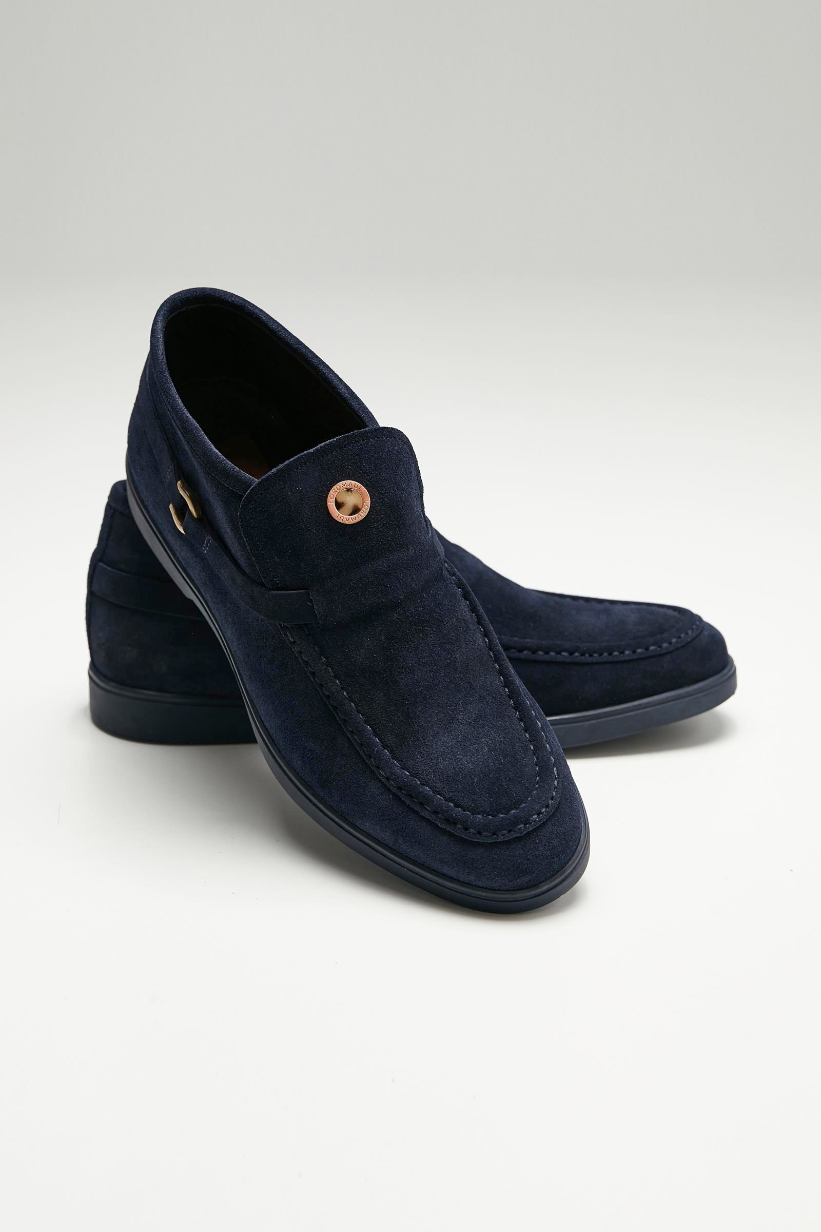 Lacivert Süet Yarım Bot