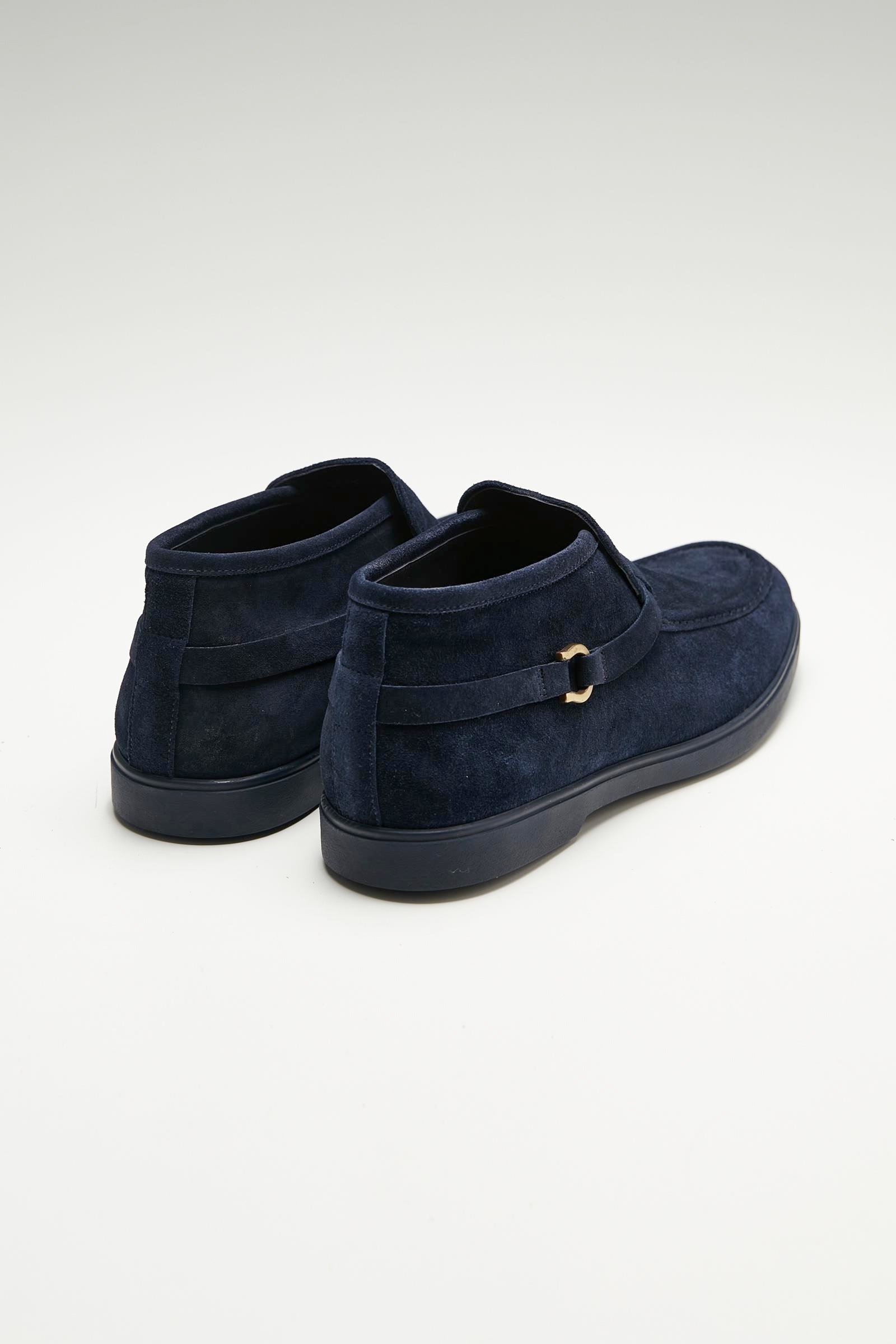 Lacivert Süet Yarım Bot