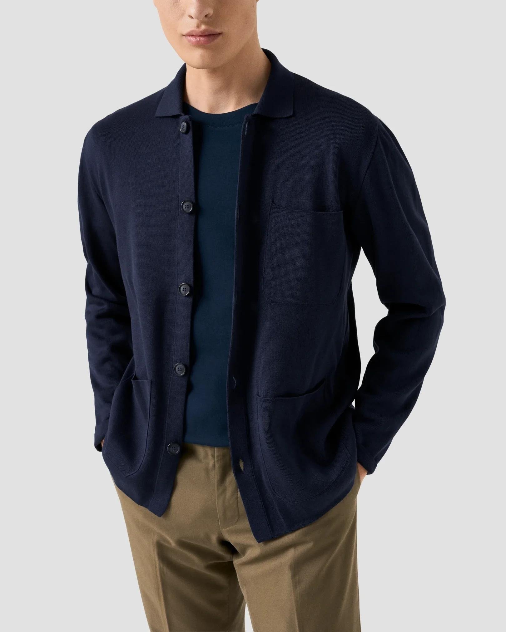 Lacivert Supima Pamuk T-Shirt