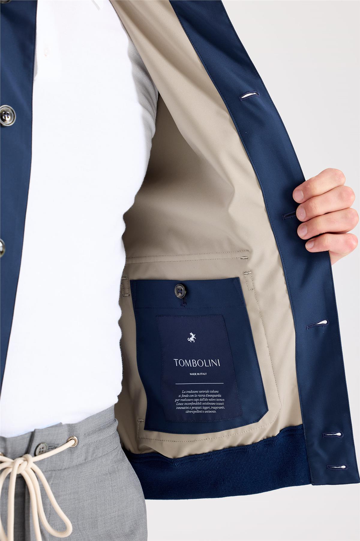 Lacivert Teknik Bomber Yağmurluk