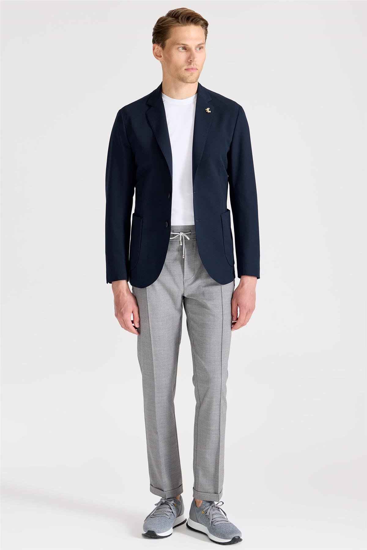 Lacivert Teknik Ceket