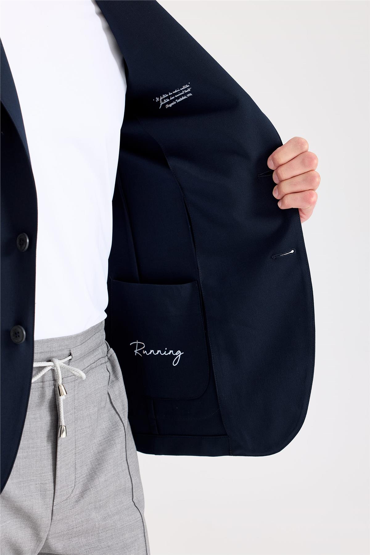 Lacivert Teknik Ceket