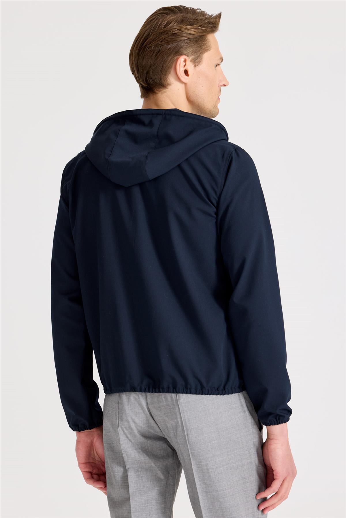 Lacivert Teknik Hoody
