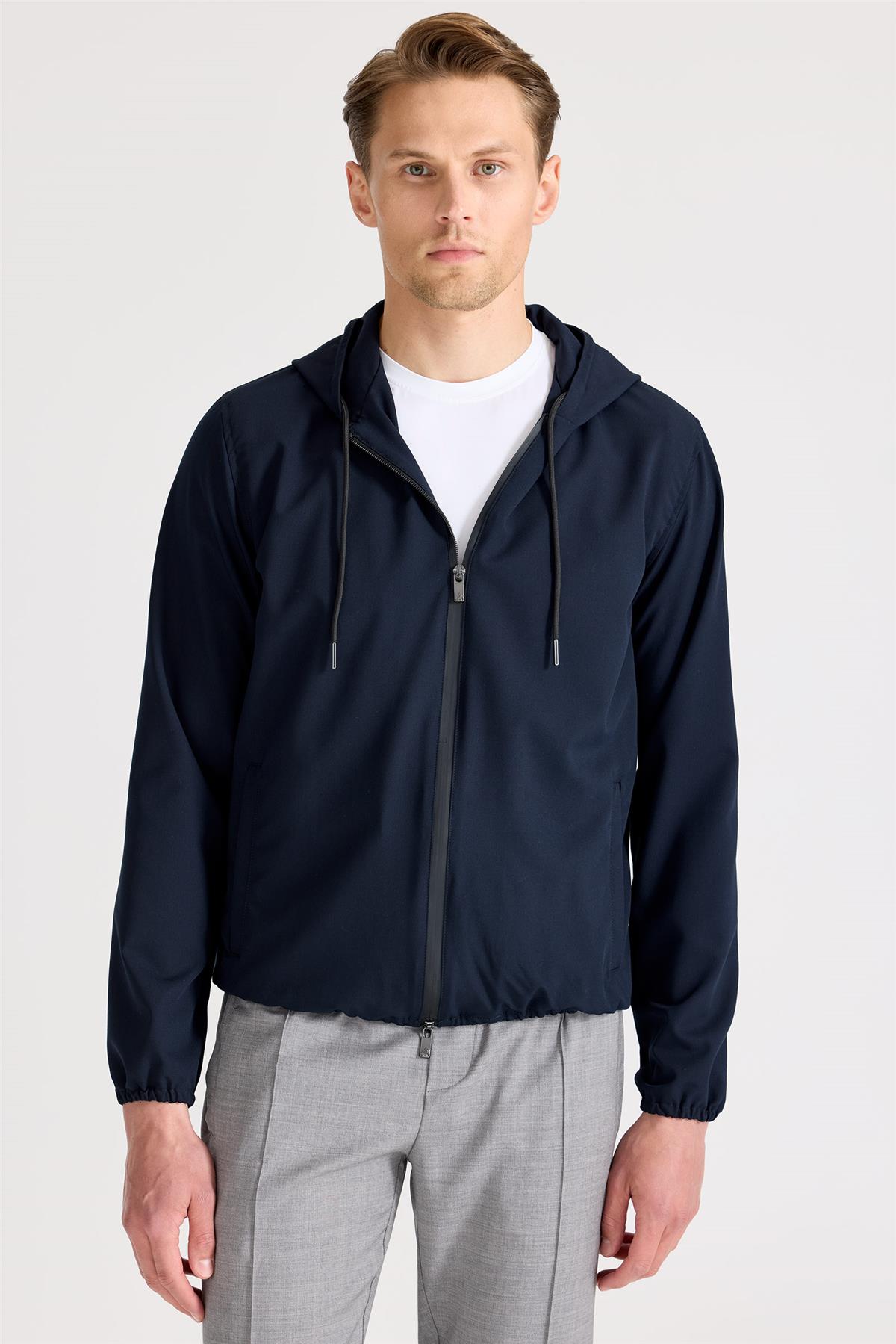 Lacivert Teknik Hoody