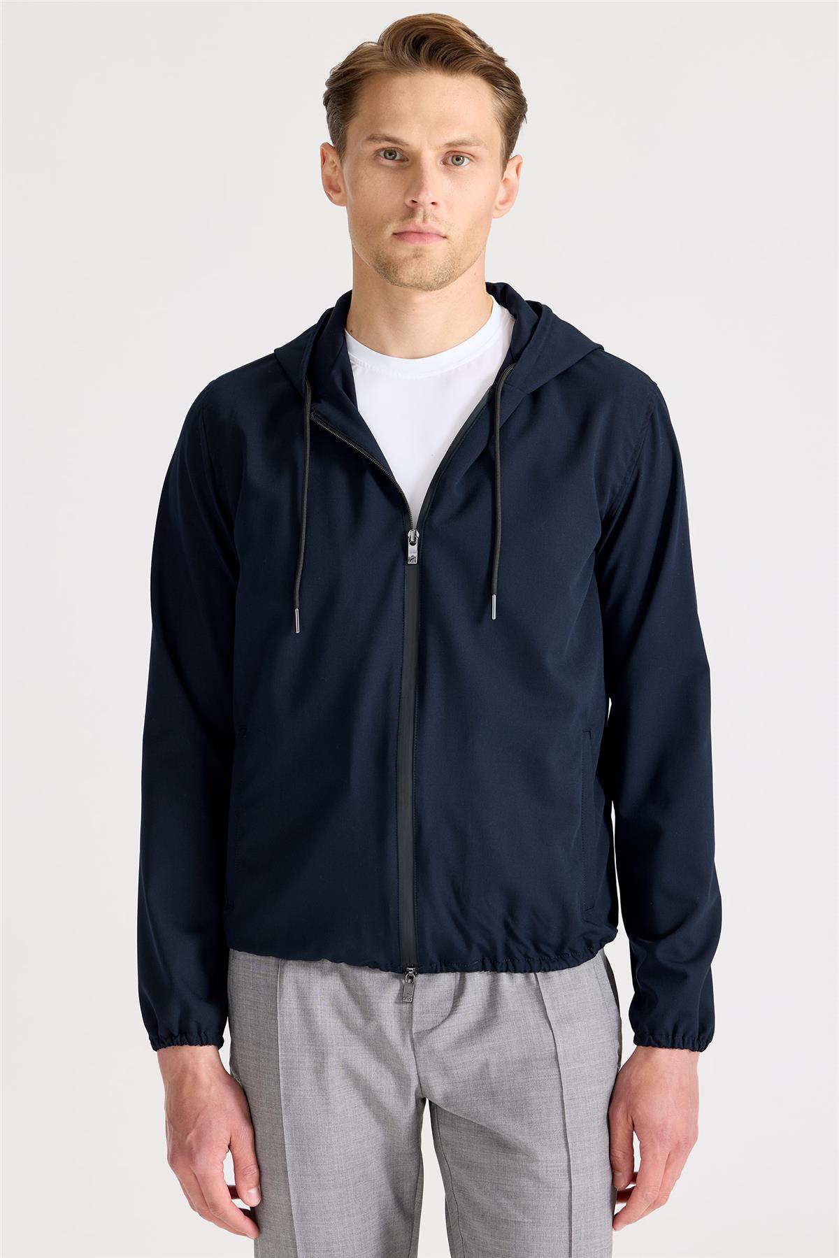 Lacivert Teknik Hoody