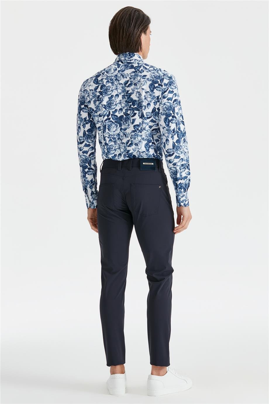 Lacivert Teknik Kumaş Pantolon