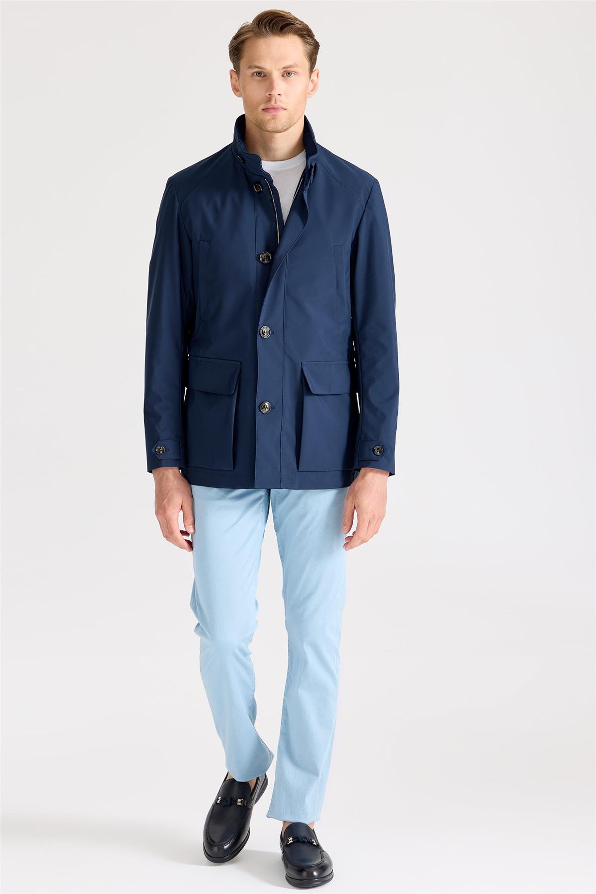 Lacivert Teknik Mont 