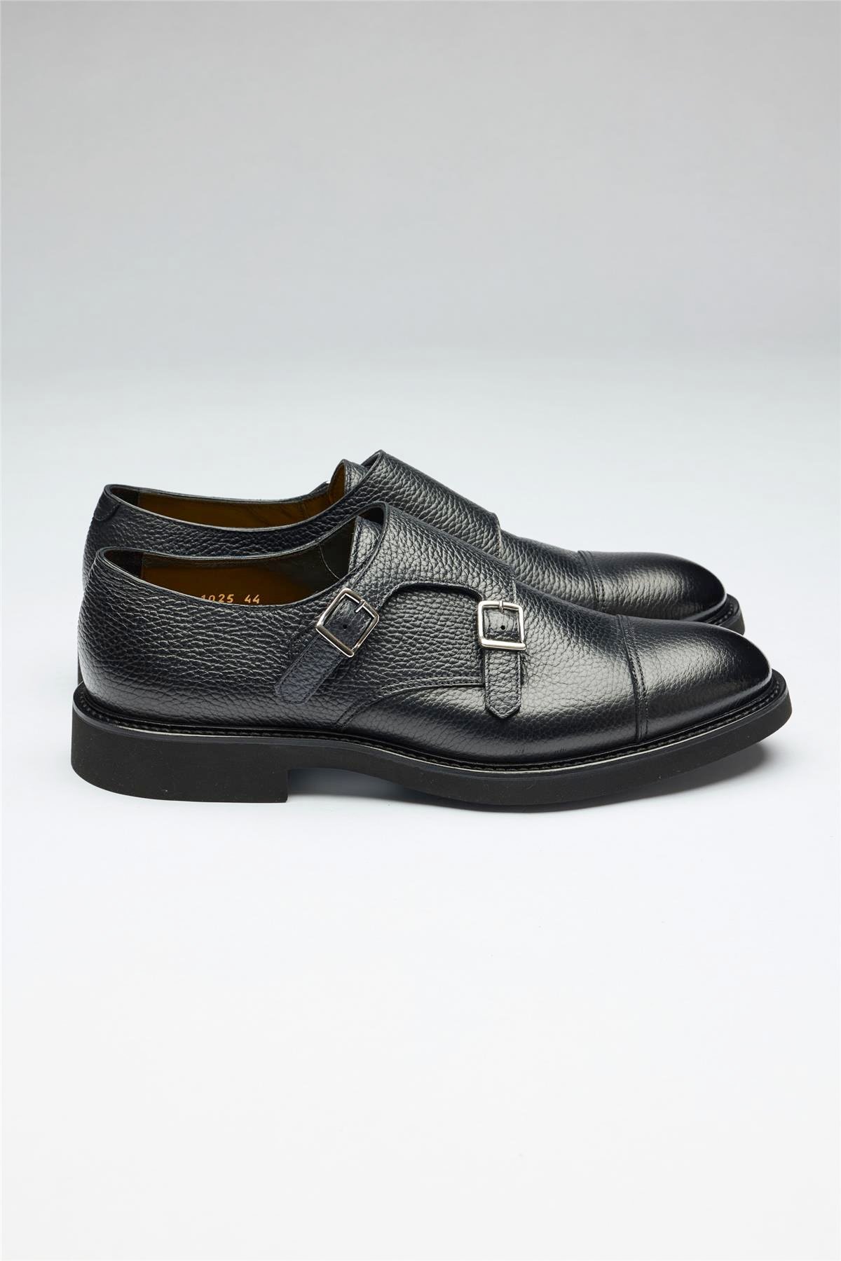 Lacivert Tokalı Deri Ayakkabı