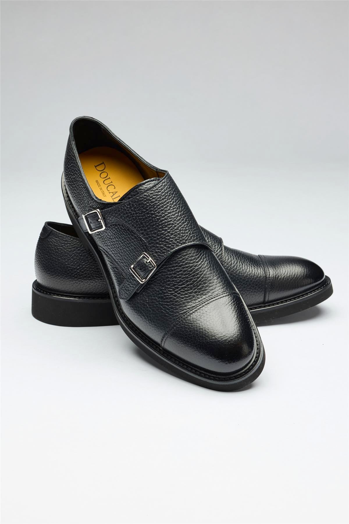 Lacivert Tokalı Deri Ayakkabı