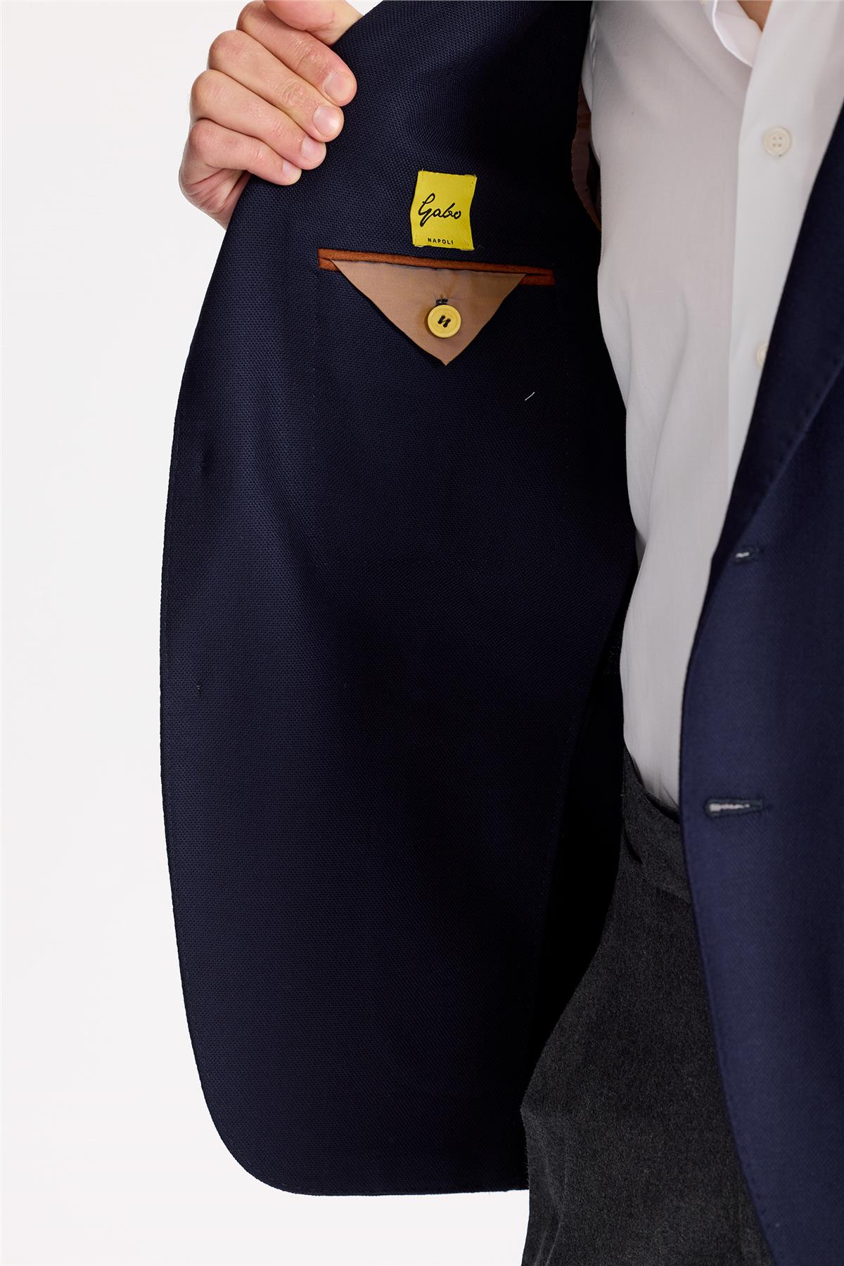 Lacivert Yün Blazer