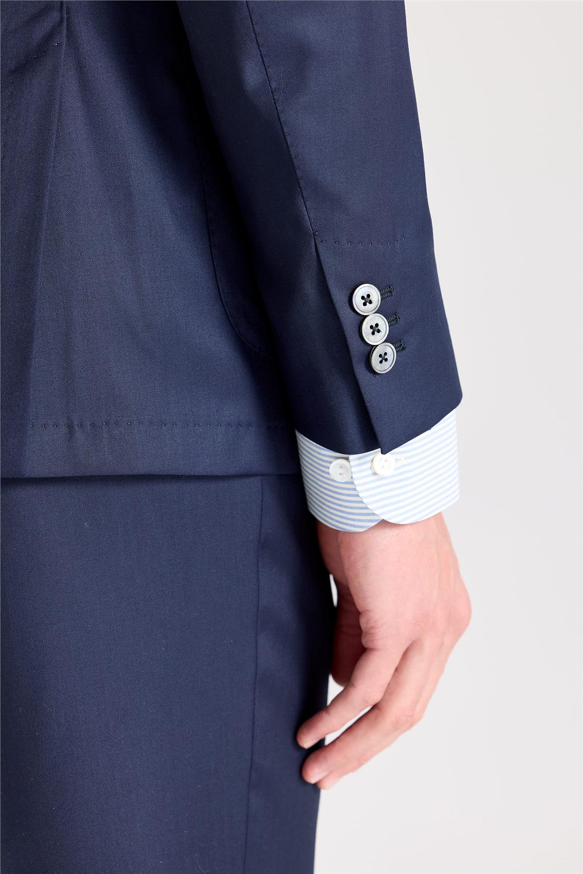 Lacivert Yün İpek Takım Elbise