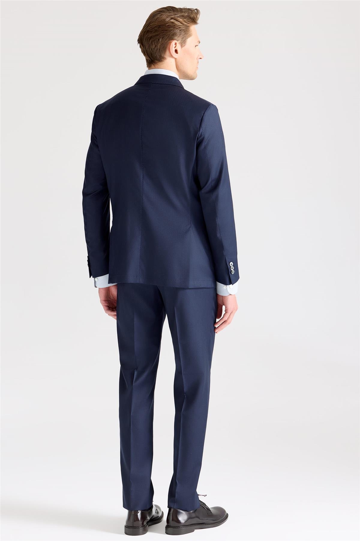 Lacivert Yün İpek Takım Elbise