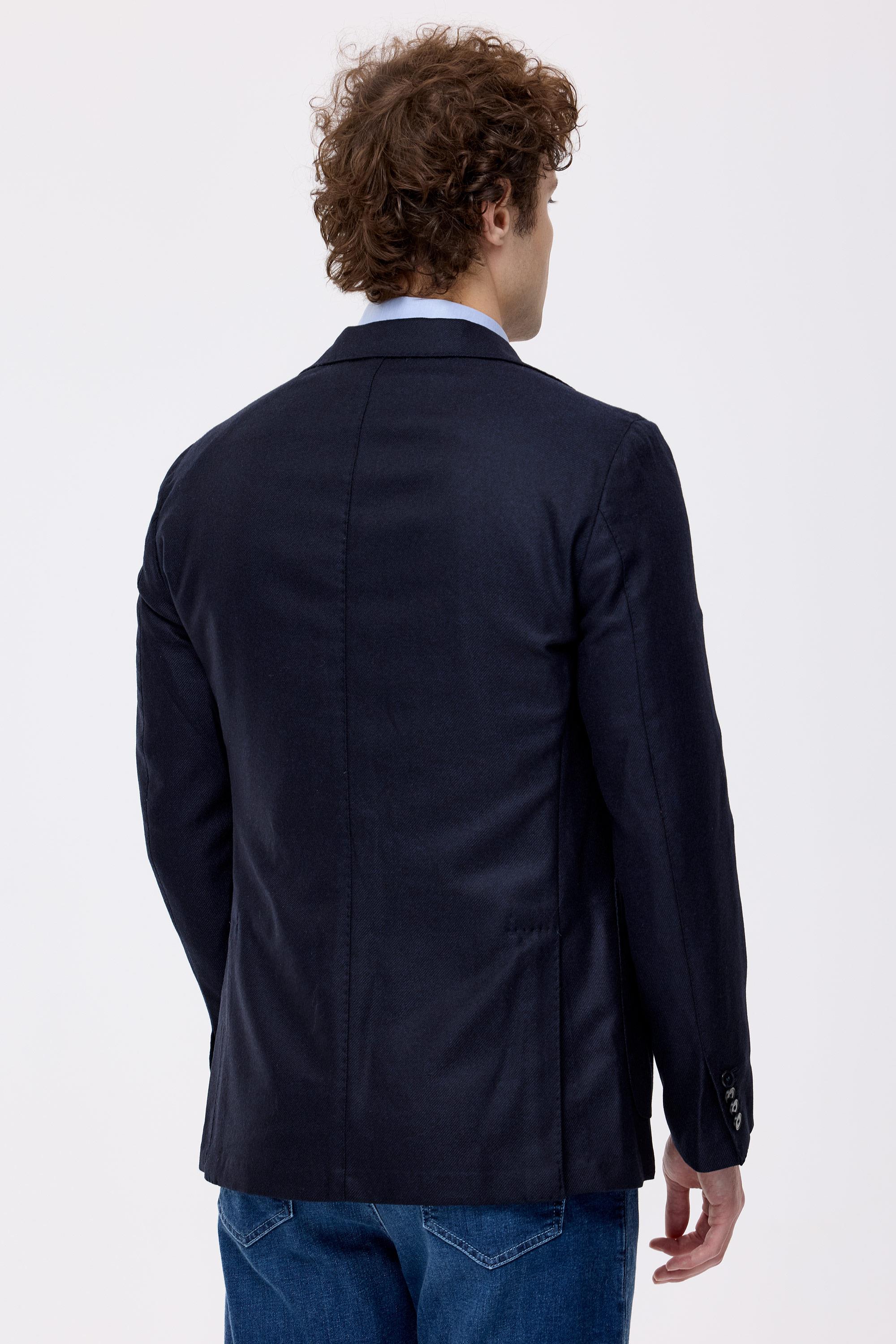 Lacivert Yün Kaşmir Ceket