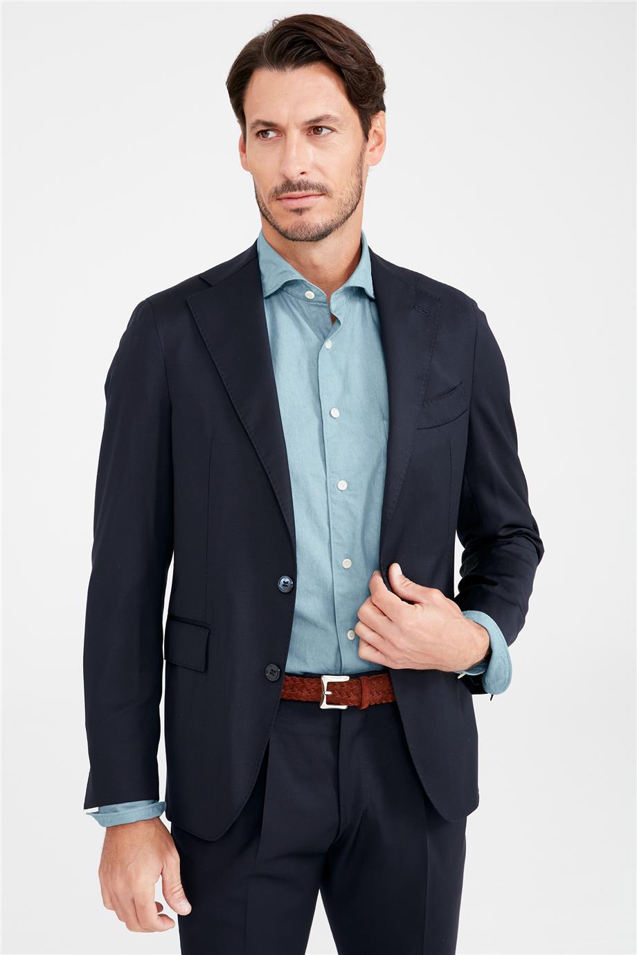 Lacivert Yün Takım Elbise