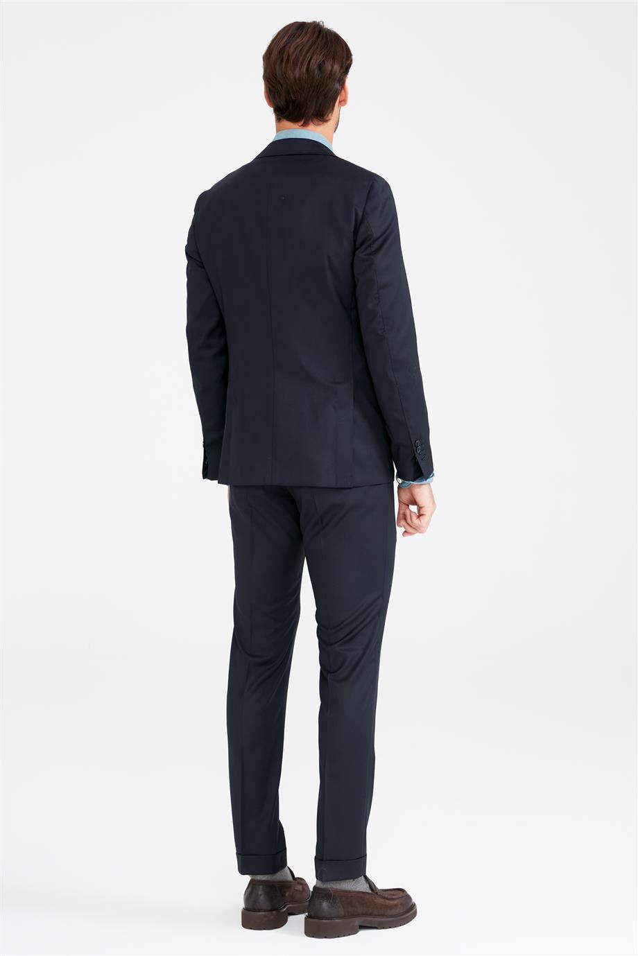 Lacivert Yün Takım Elbise