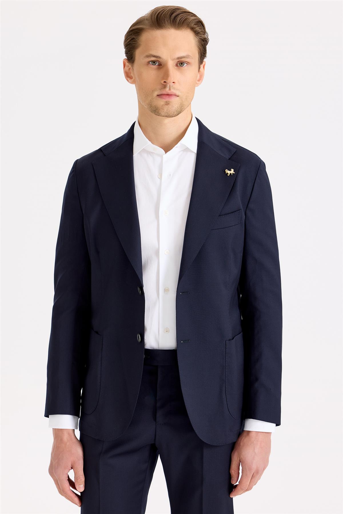 Lacivert Yün Takım Elbise