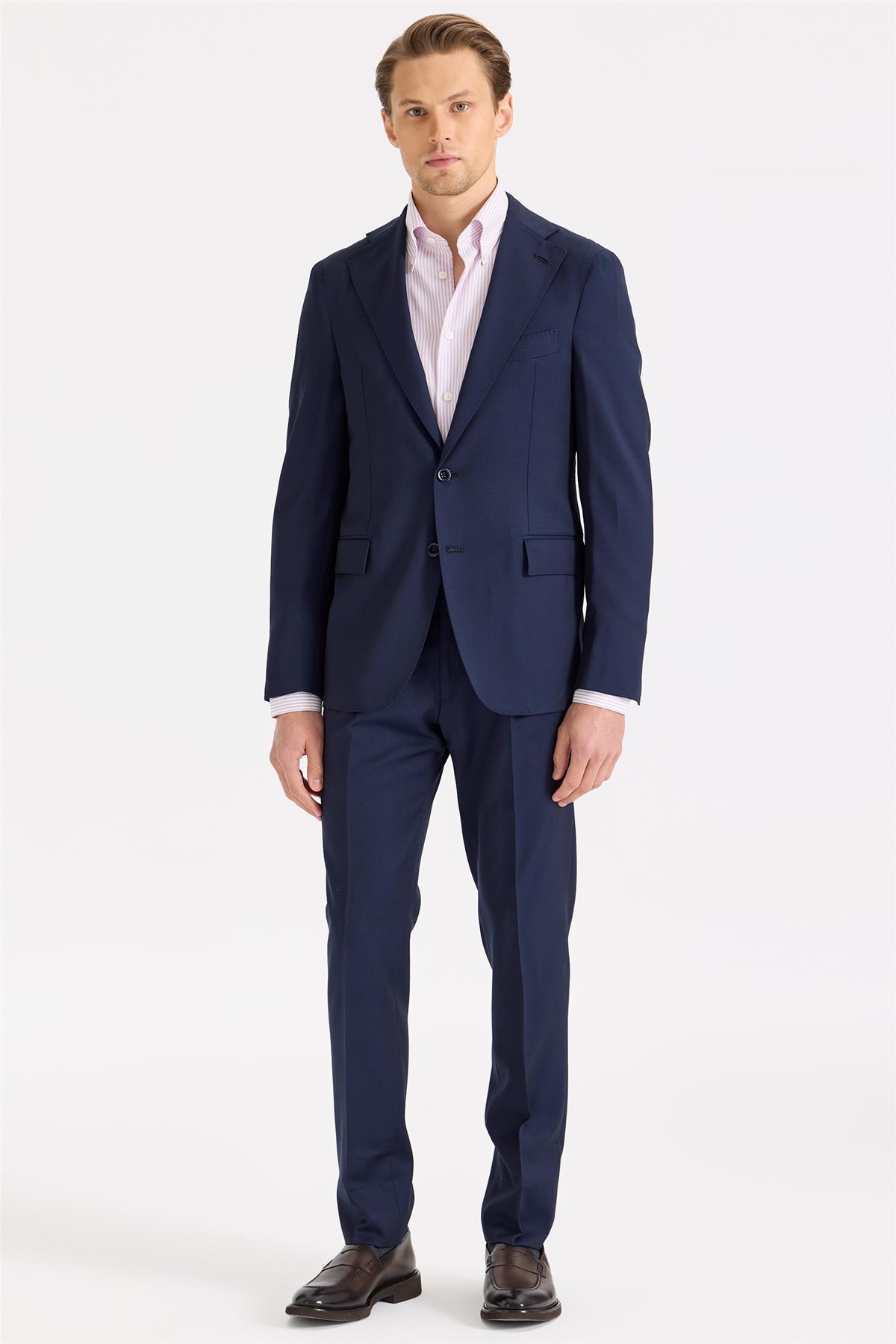 Lacivert Yün Takım Elbise