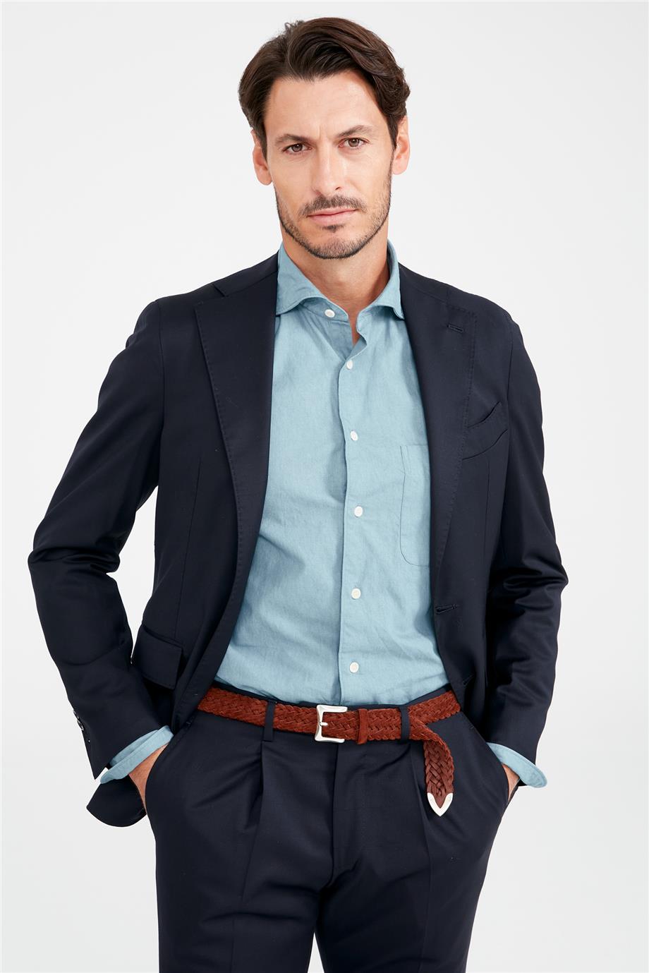 Lacivert Yün Takım Elbise