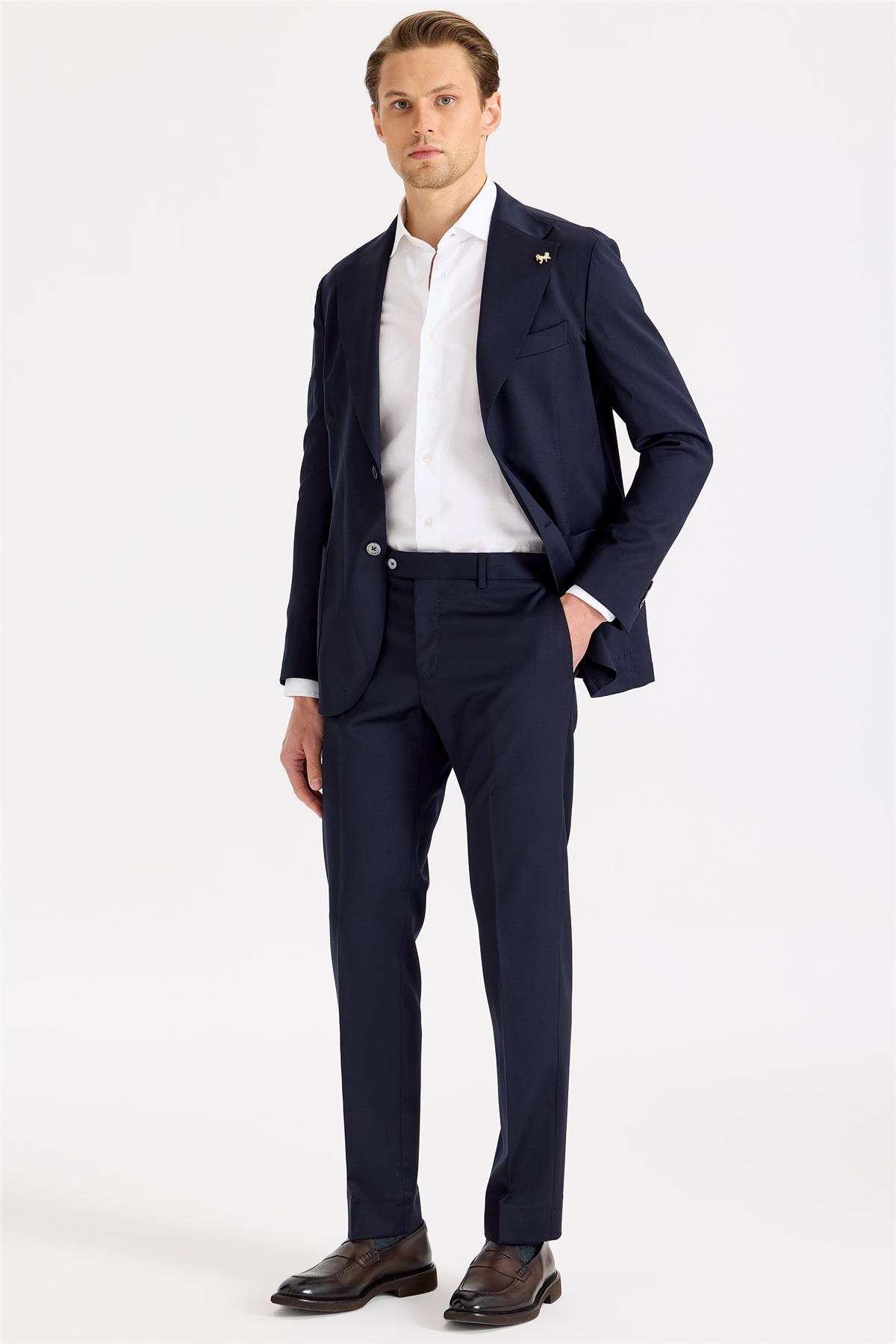 Lacivert Yün Takım Elbise