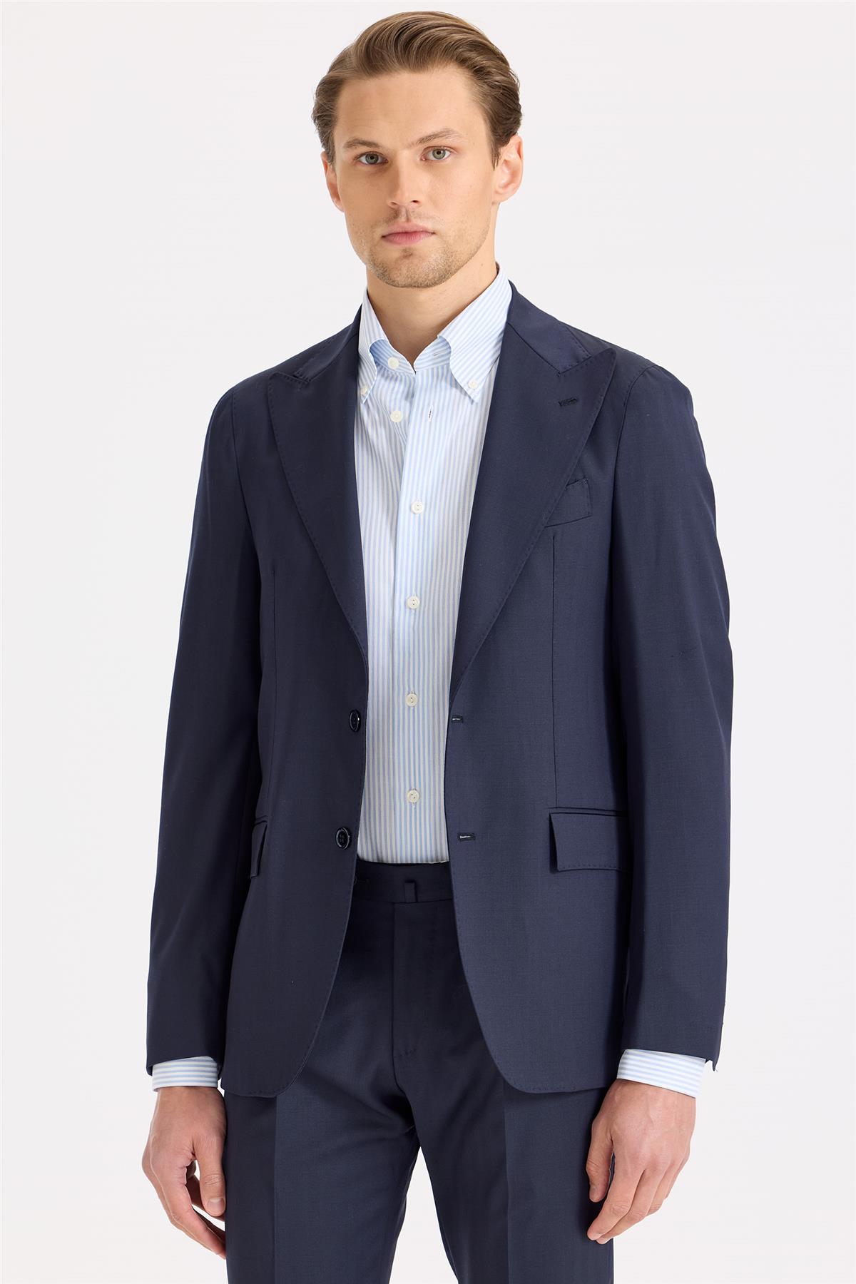 Lacivert Yün Takım Elbise