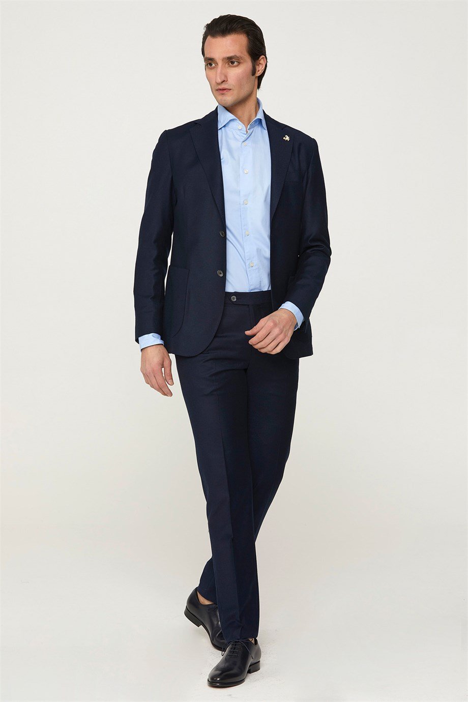 Lacivert Yün Zero Gravity Erkek Takım Elbise