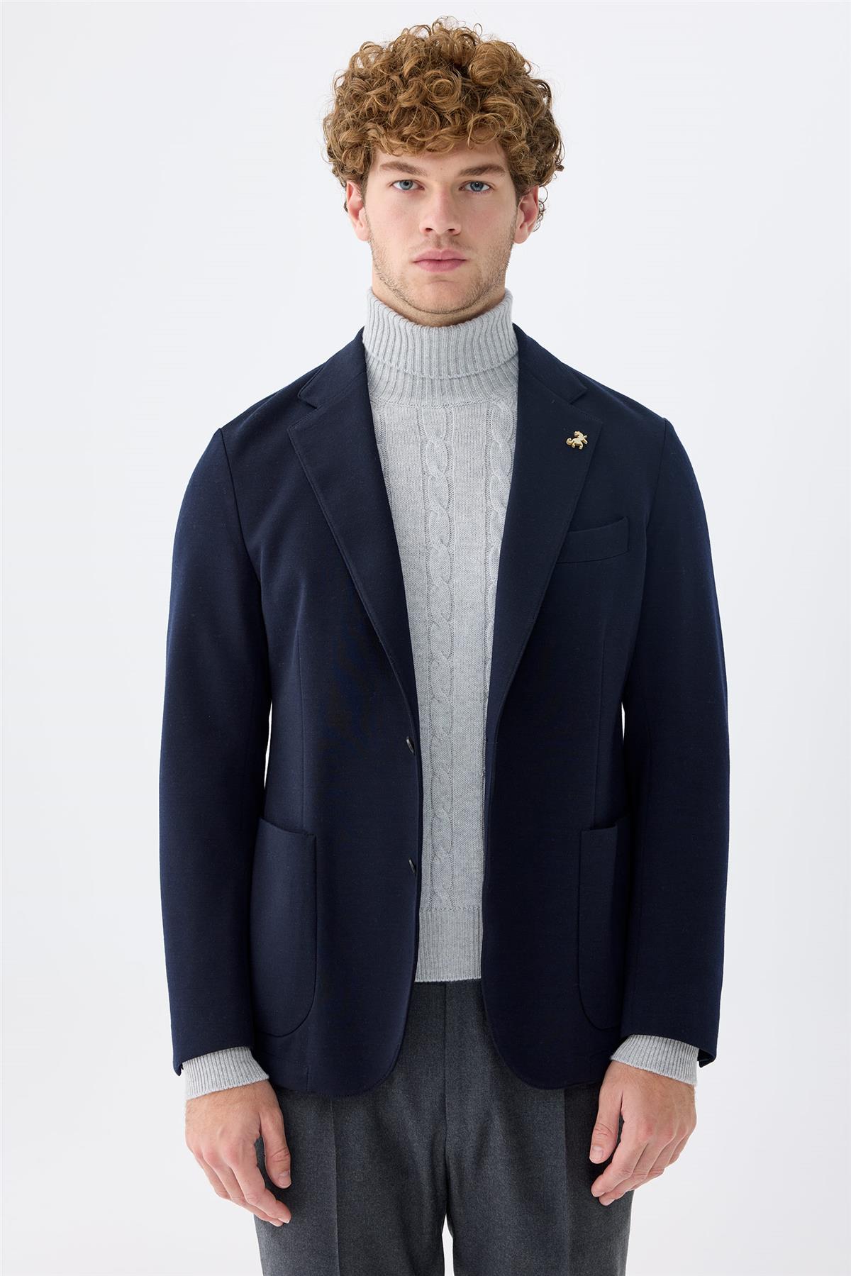 Lacivert Zero Gravity Yün Ceket 