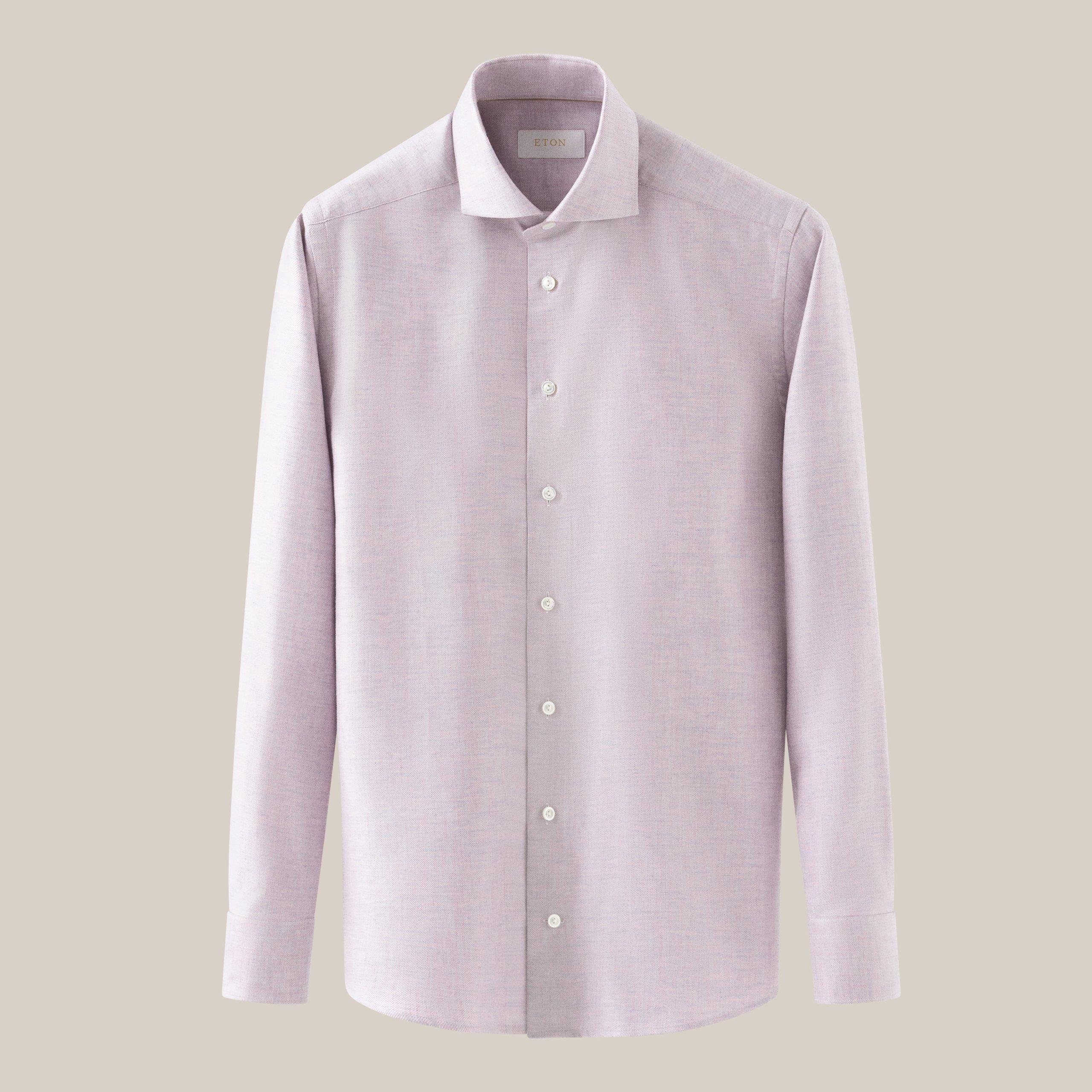 Lila Pamuk Kaşmir İpek Gömlek