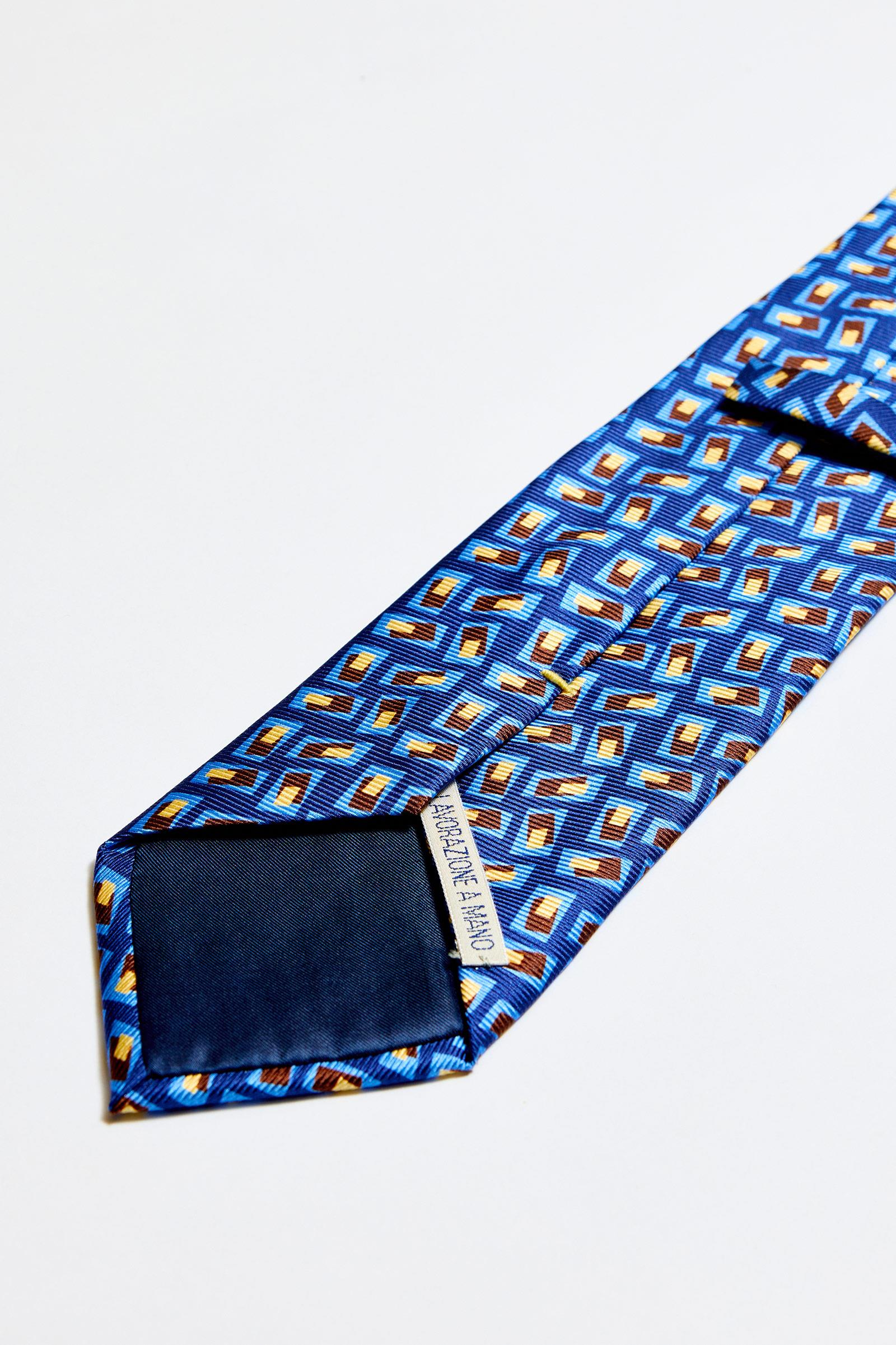 Mavi Bej İpek Kravat