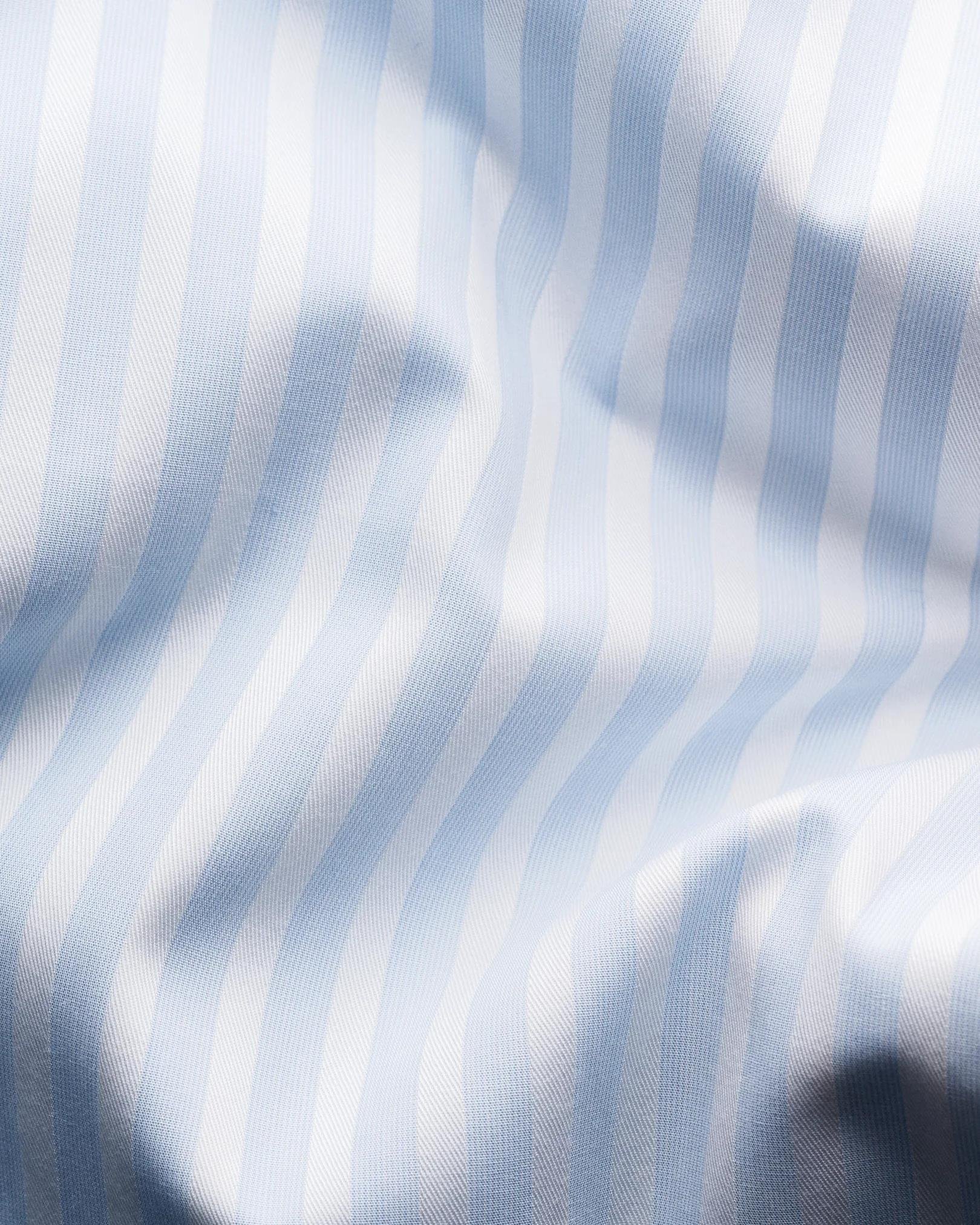 Mavi Beyaz Çizgili Elevated Pique Gömlek