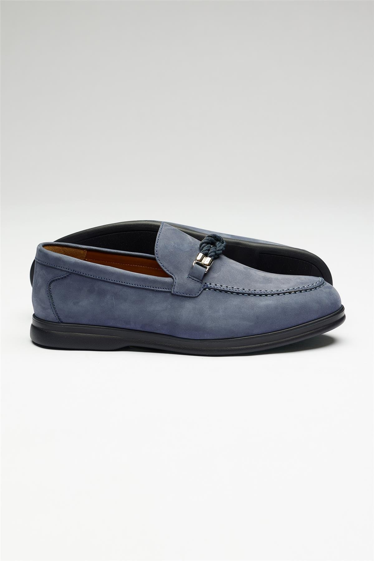 Mavi Deri Loafer