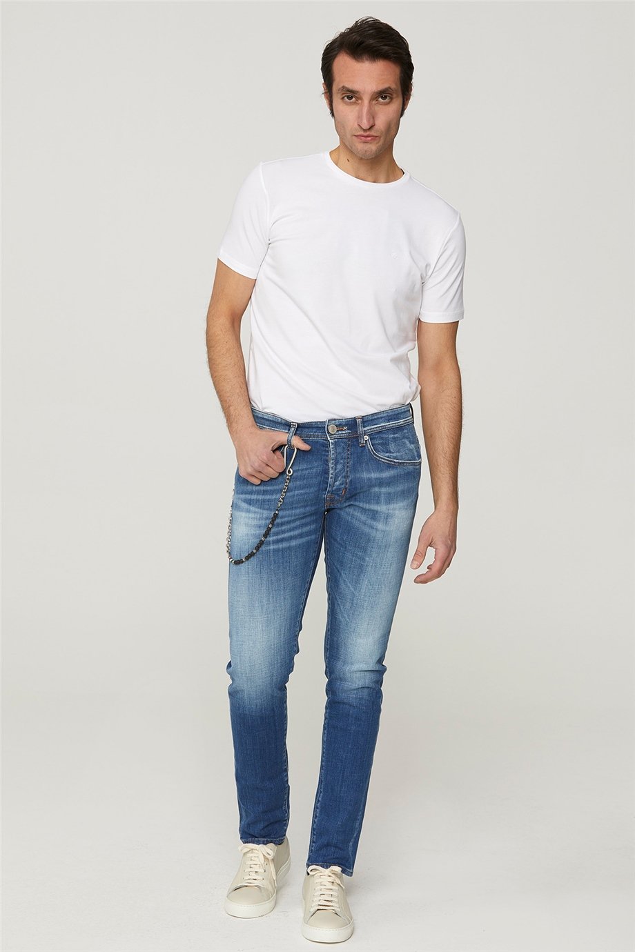 Mavi Eskitme Denim Pantolon