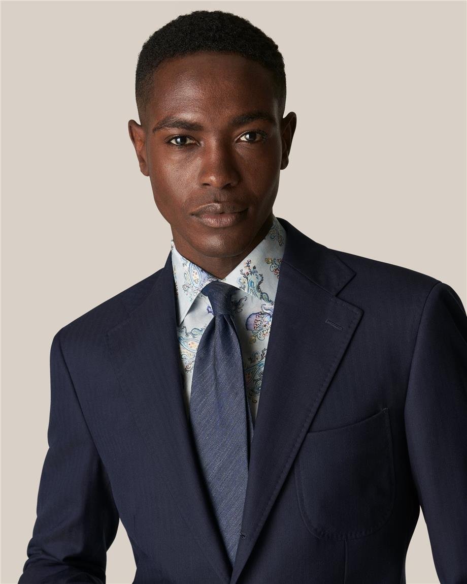 Mavi Gradyan Şal Desenli Pamuk Gömlek