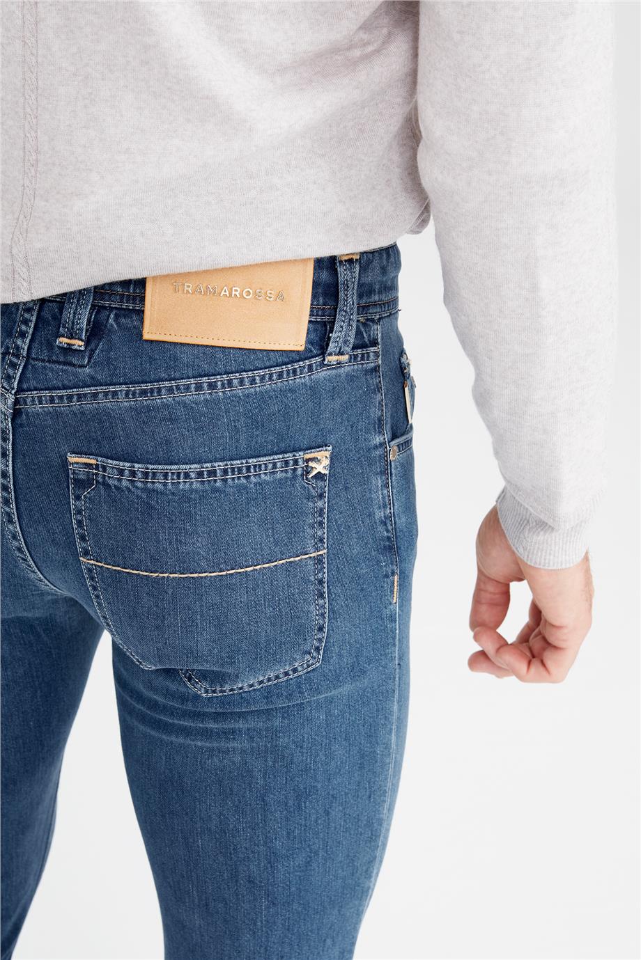 Mavi İpek Lyocell Denim Pantolon  