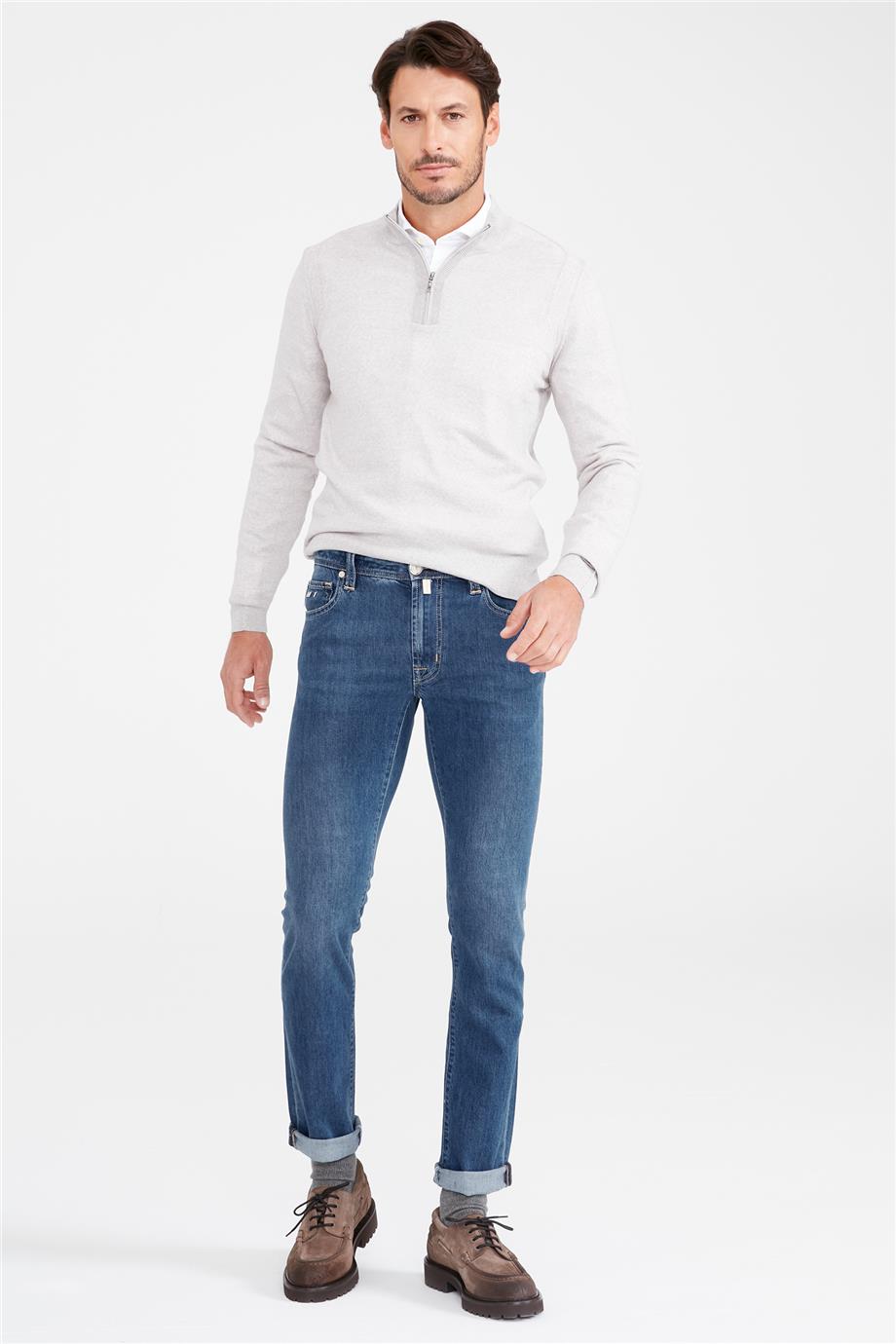 Mavi İpek Lyocell Denim Pantolon  