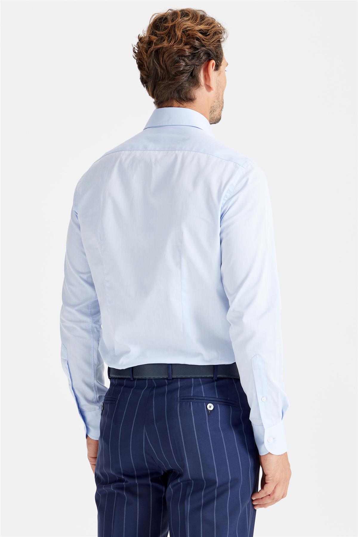 Mavi Klasik Pamuk Gömlek