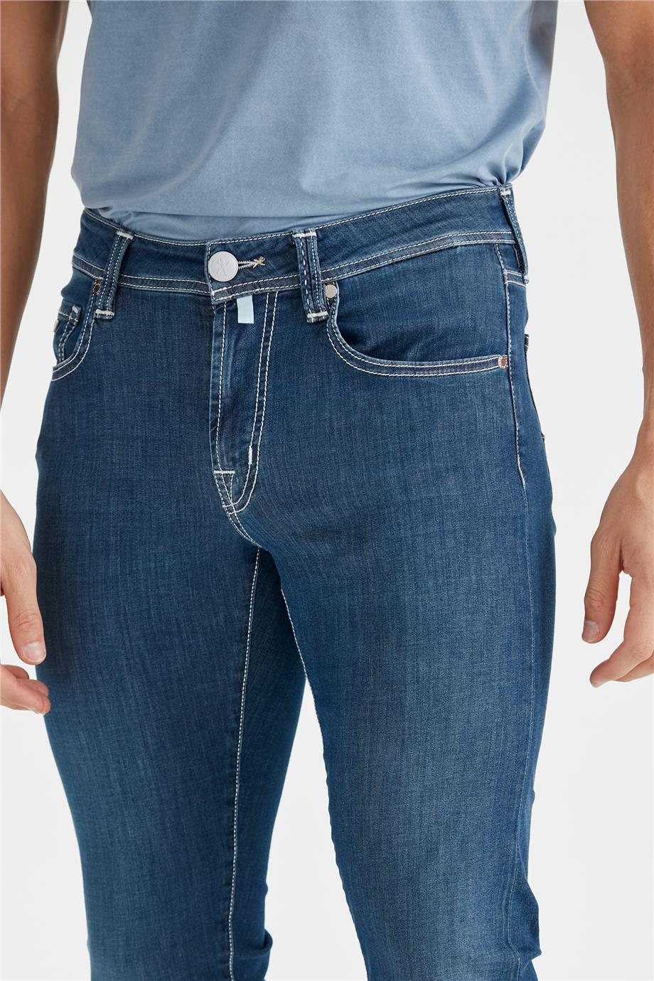 Mavi Organik Pamuklu Denim Pantolon