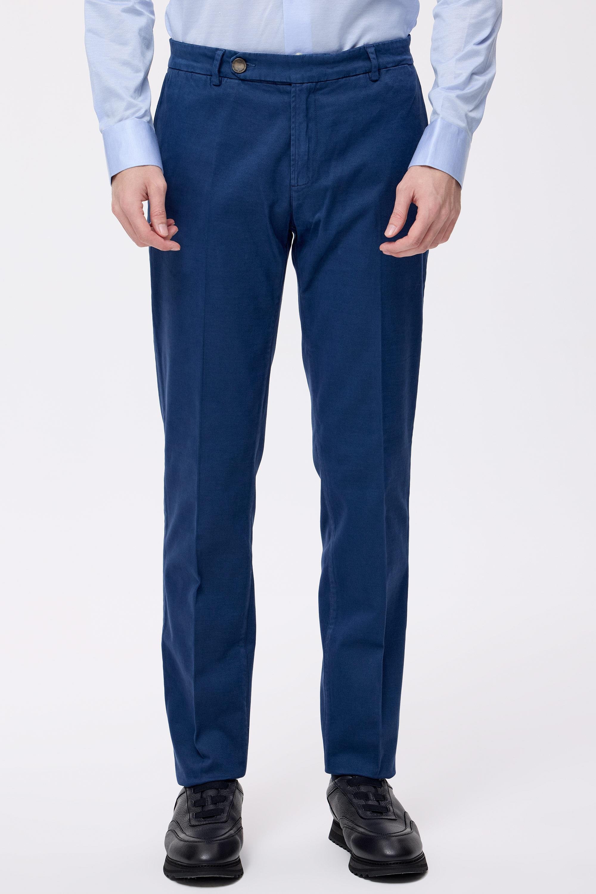 Mavi Pamuk Kaşmir Chino Pantolon