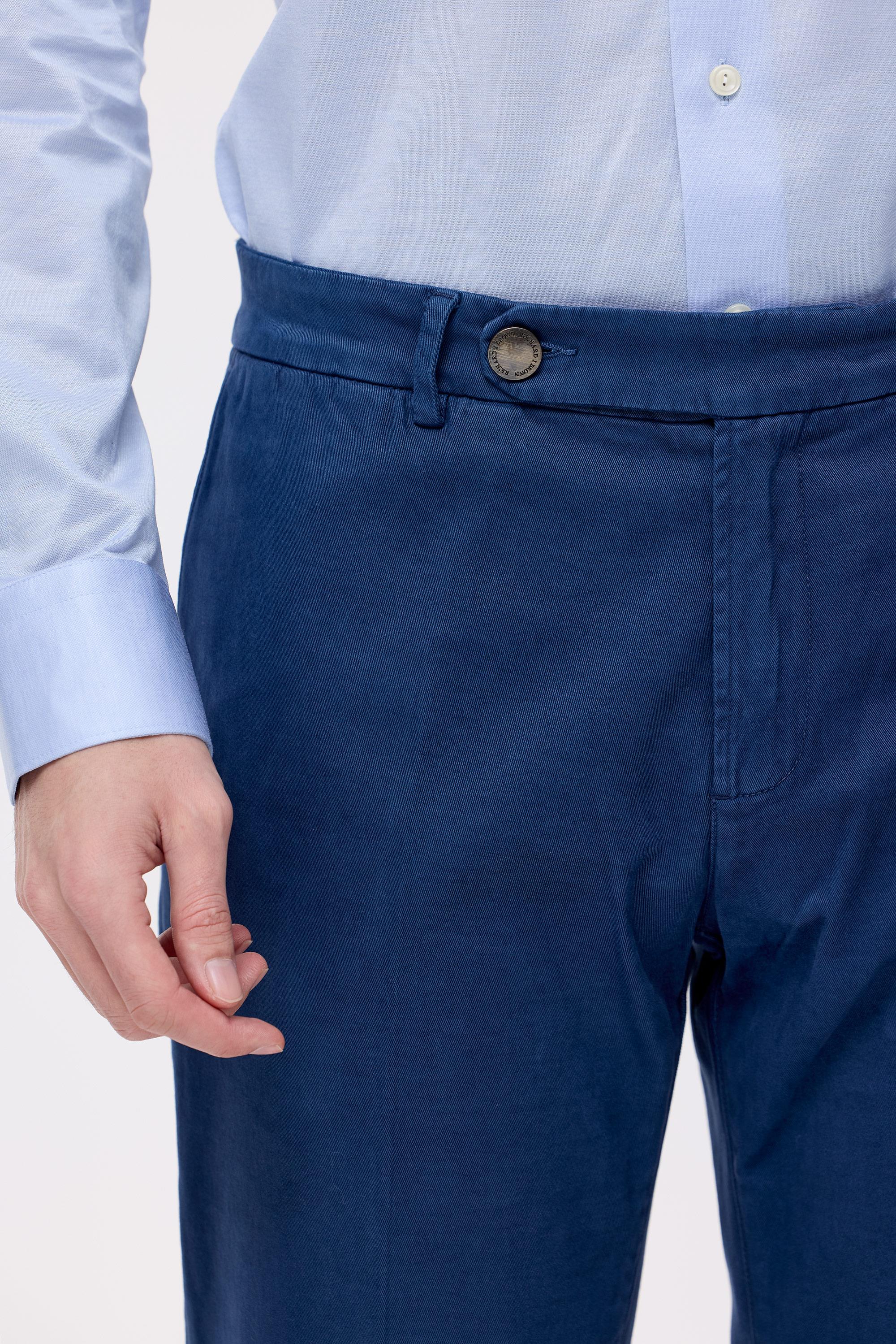 Mavi Pamuk Kaşmir Chino Pantolon