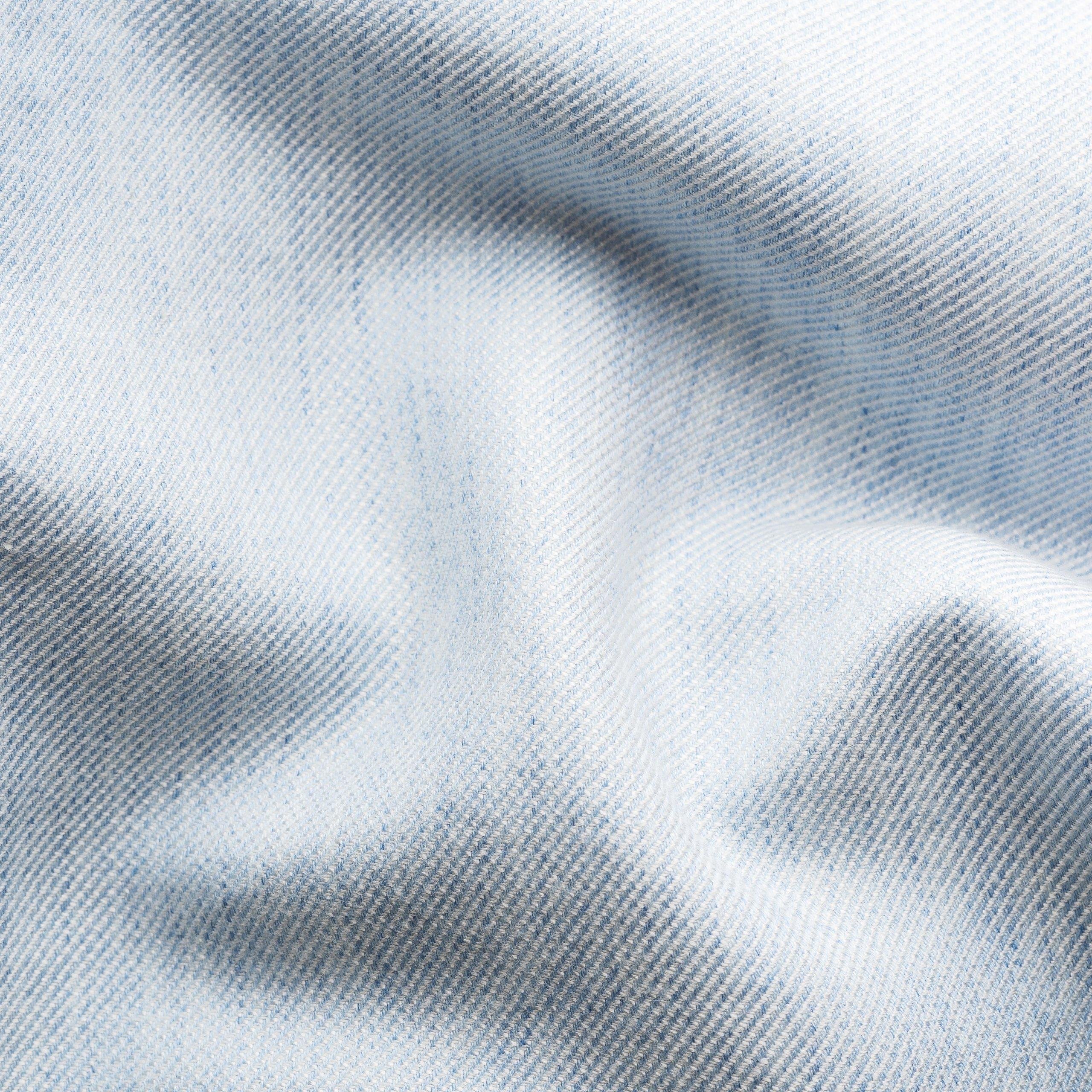 Mavi Pamuk Kaşmir İpek Gömlek