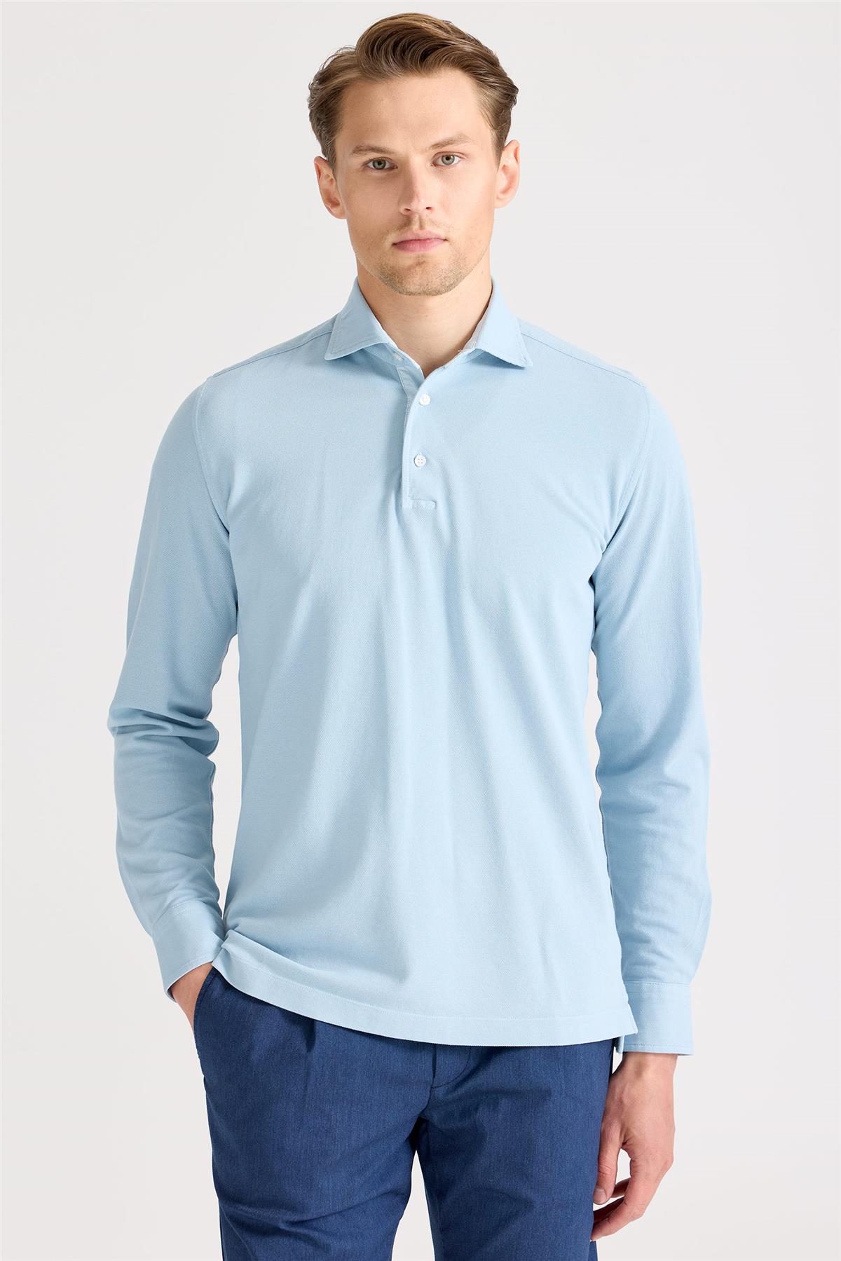 Mavi Pima Pamuk Sweat Shirt