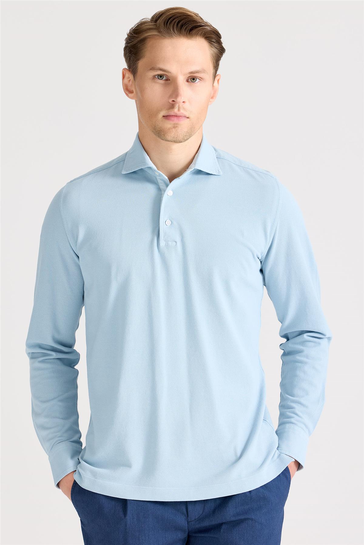 Mavi Pima Pamuk Sweat Shirt