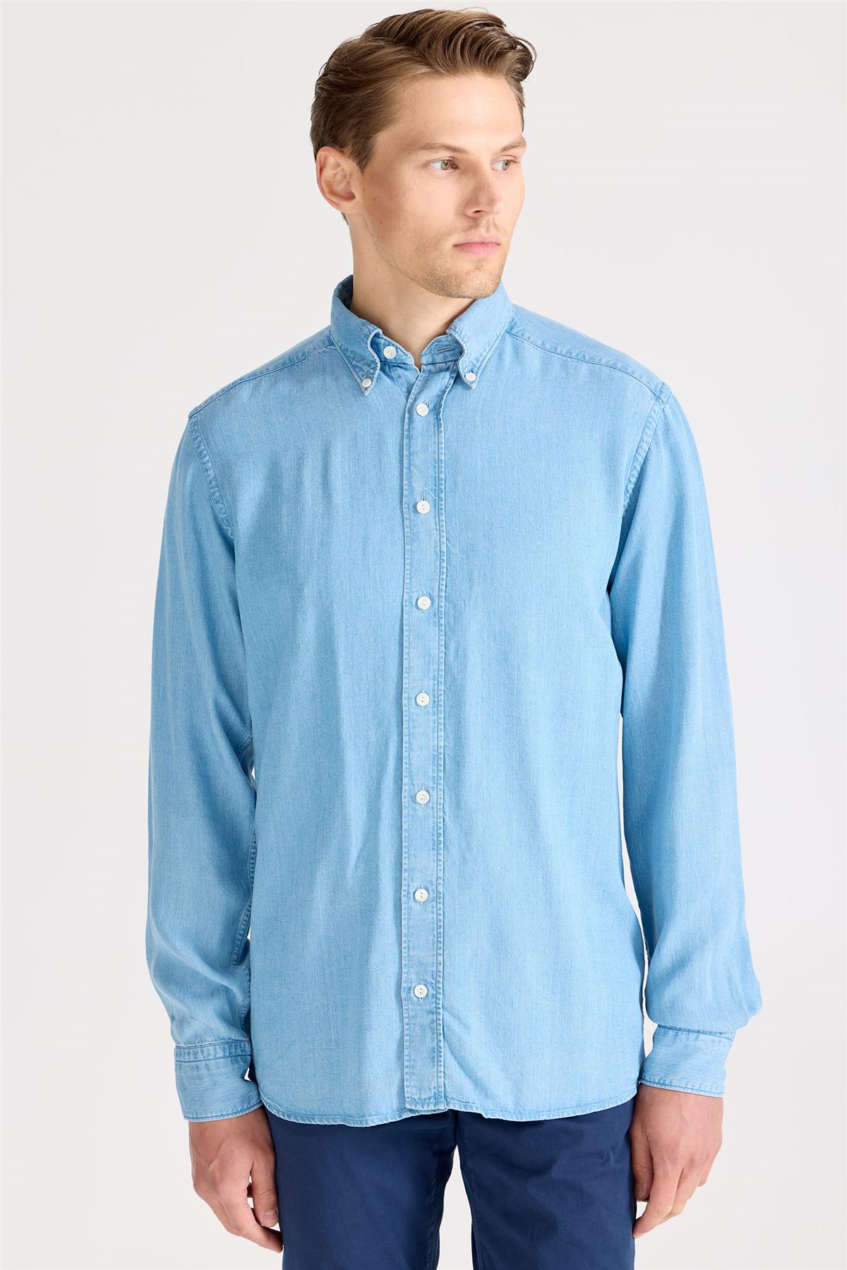 Mavi Tencel Denim Gömlek
