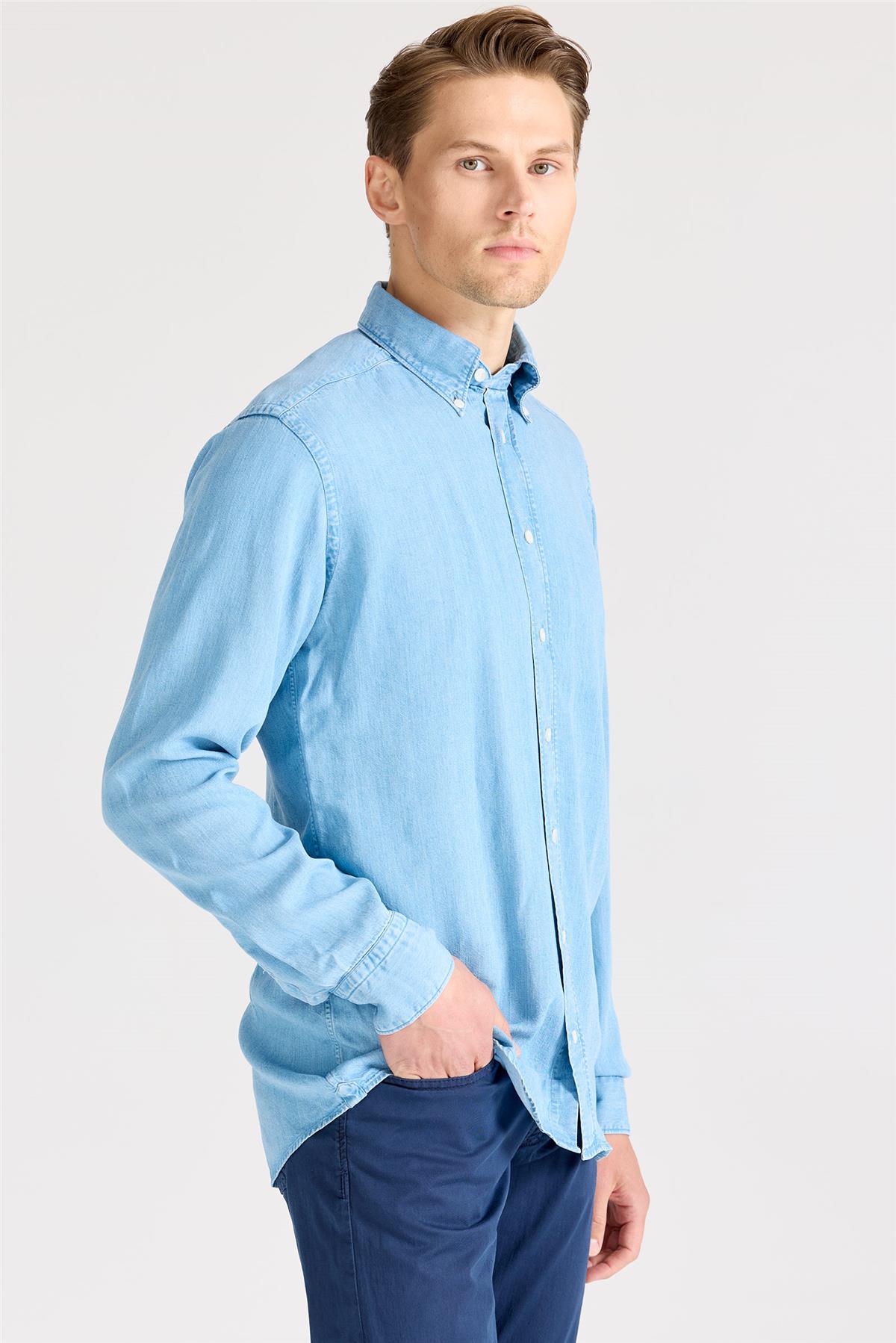 Mavi Tencel Denim Gömlek