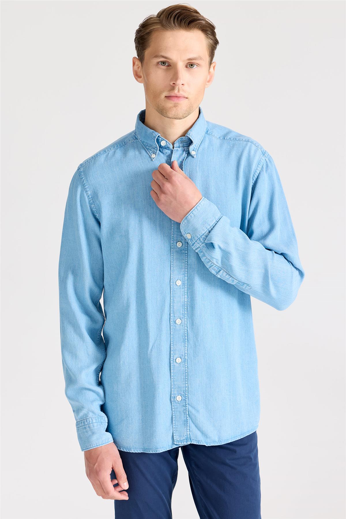 Mavi Tencel Denim Gömlek